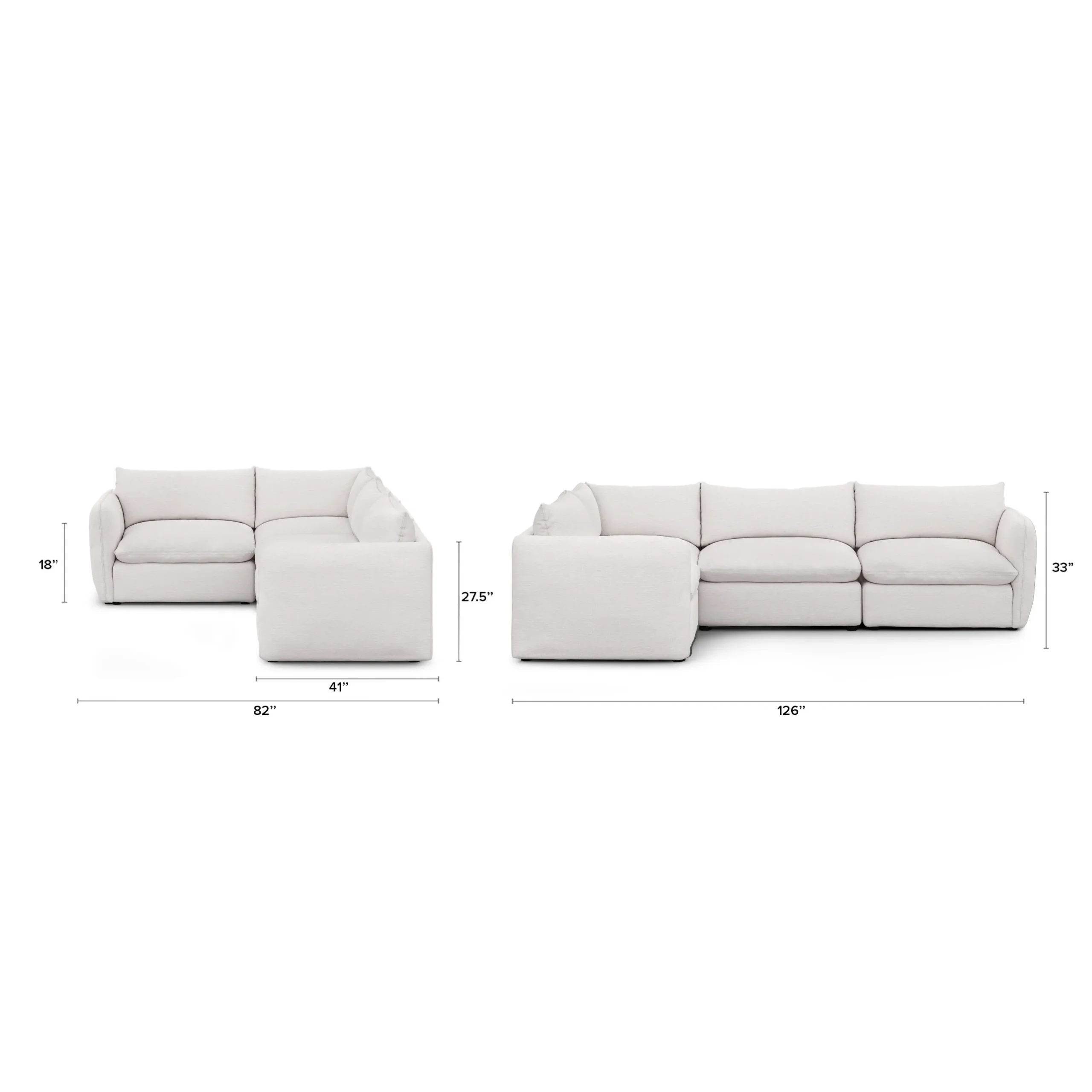Leigh 126_ Modular L Sectional - Silver Ivory - Image 12