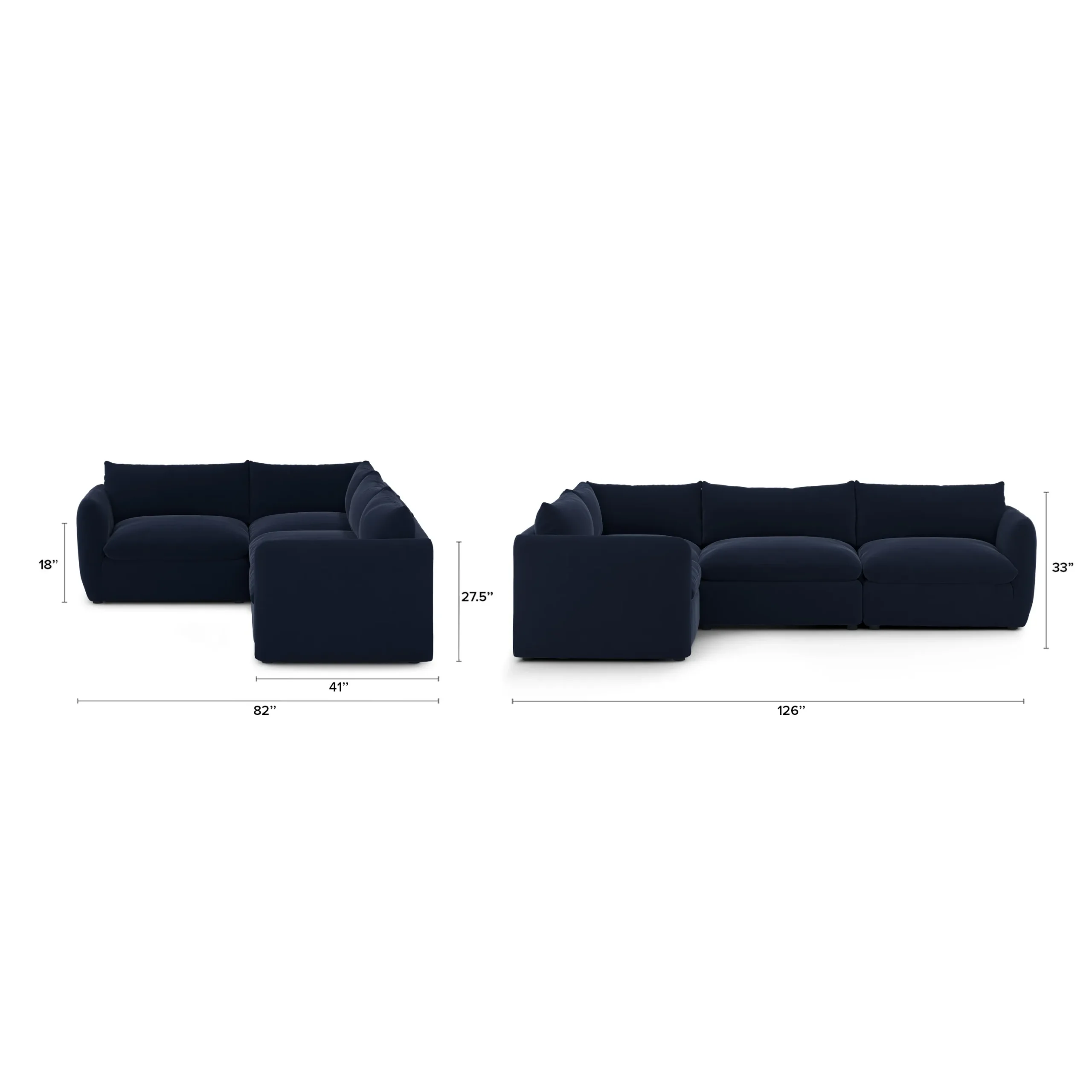 Leigh 126_ Velvet Modular L Sectional - Hale Ink - Image 12