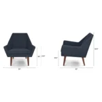 Angle 33_ Lounge Chair - Denim Blue