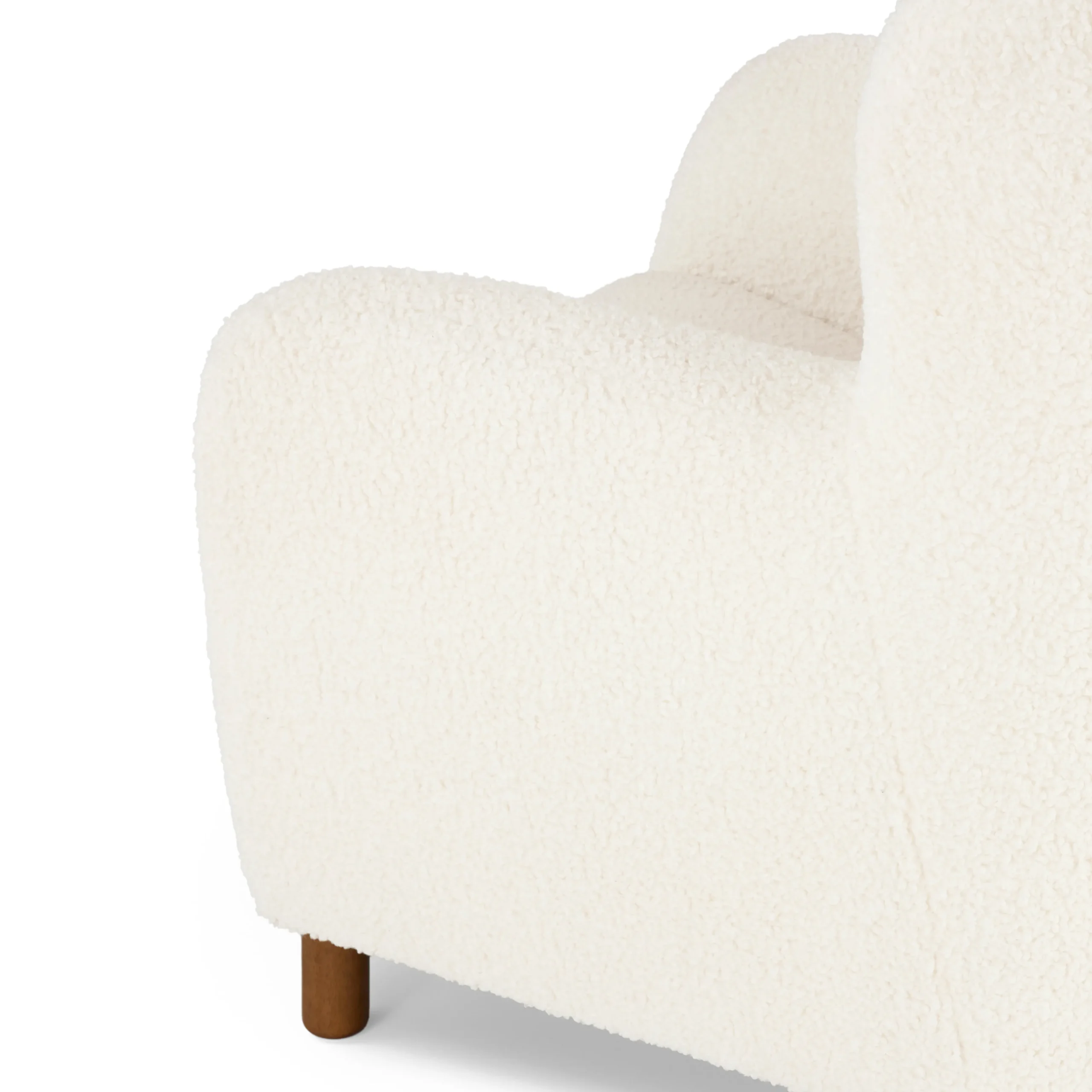Archie 31.5_ Lounge Chair - Short Shearling White - Image 6