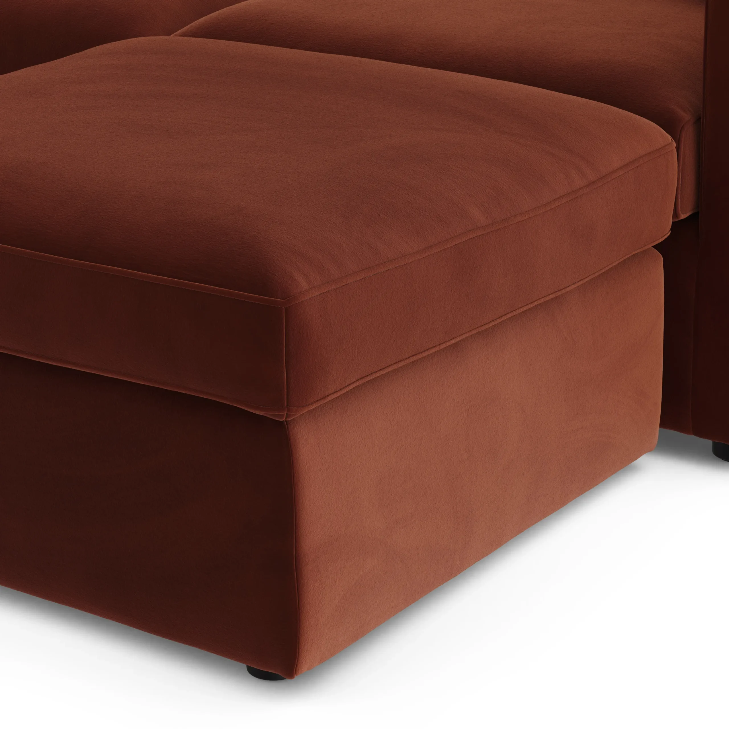 Lenae 104.5_ Velvet Reversible Modular Sectional - Hale Rust - Image 12