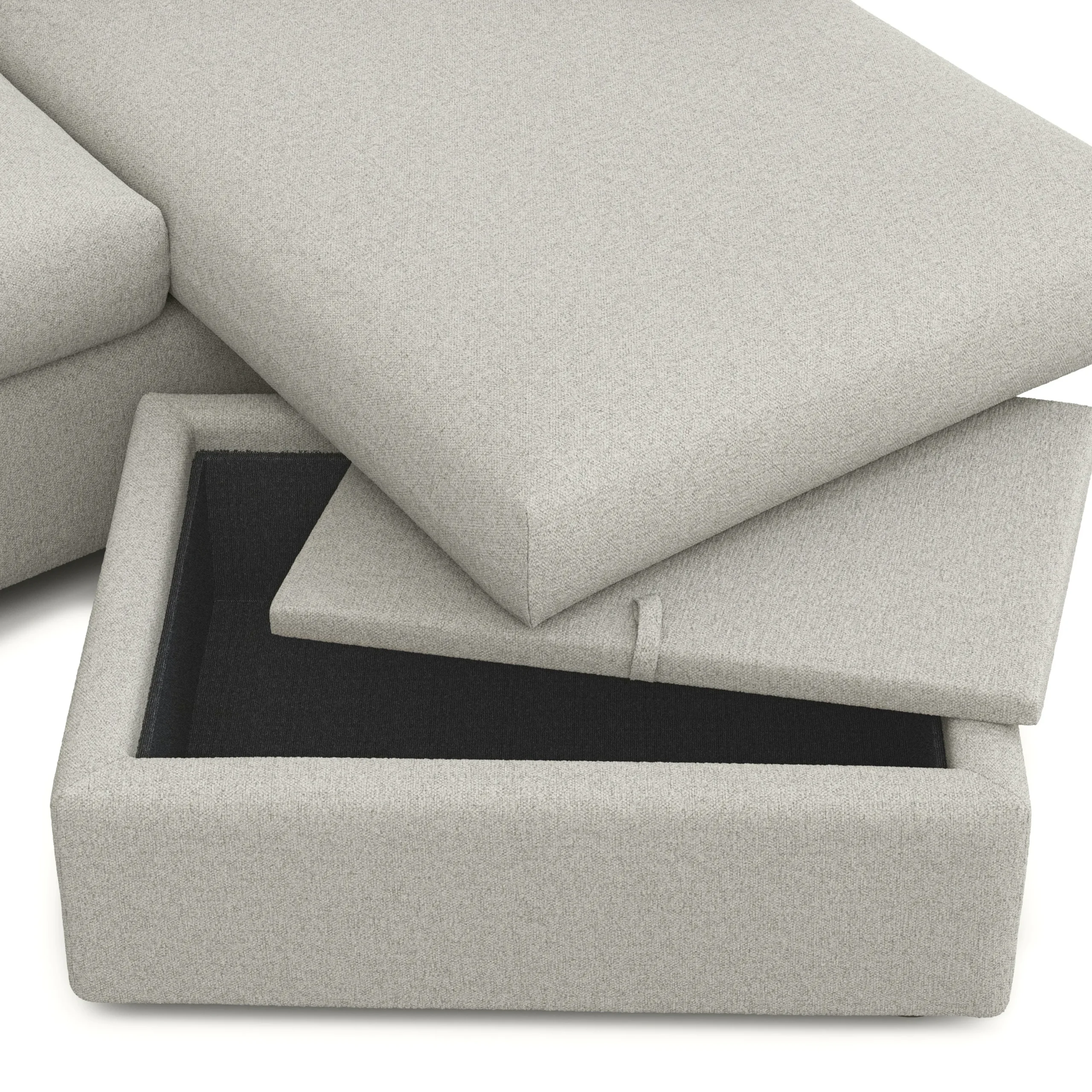 Marina 80_ Reversible Storage Sectional - Clover Ivory - Image 12