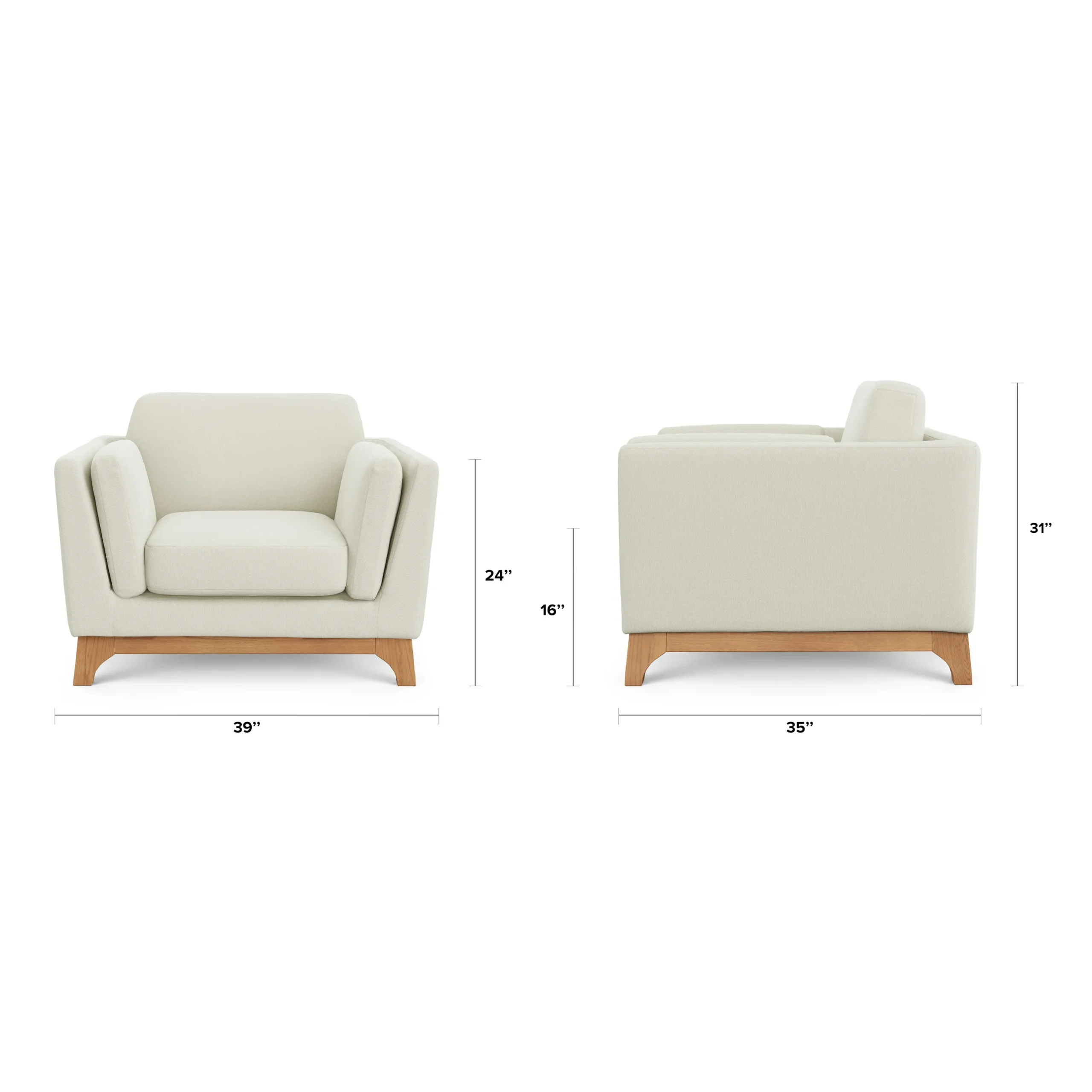 Ceni 39_ Lounge Chair - Buckler Ivory - Image 2
