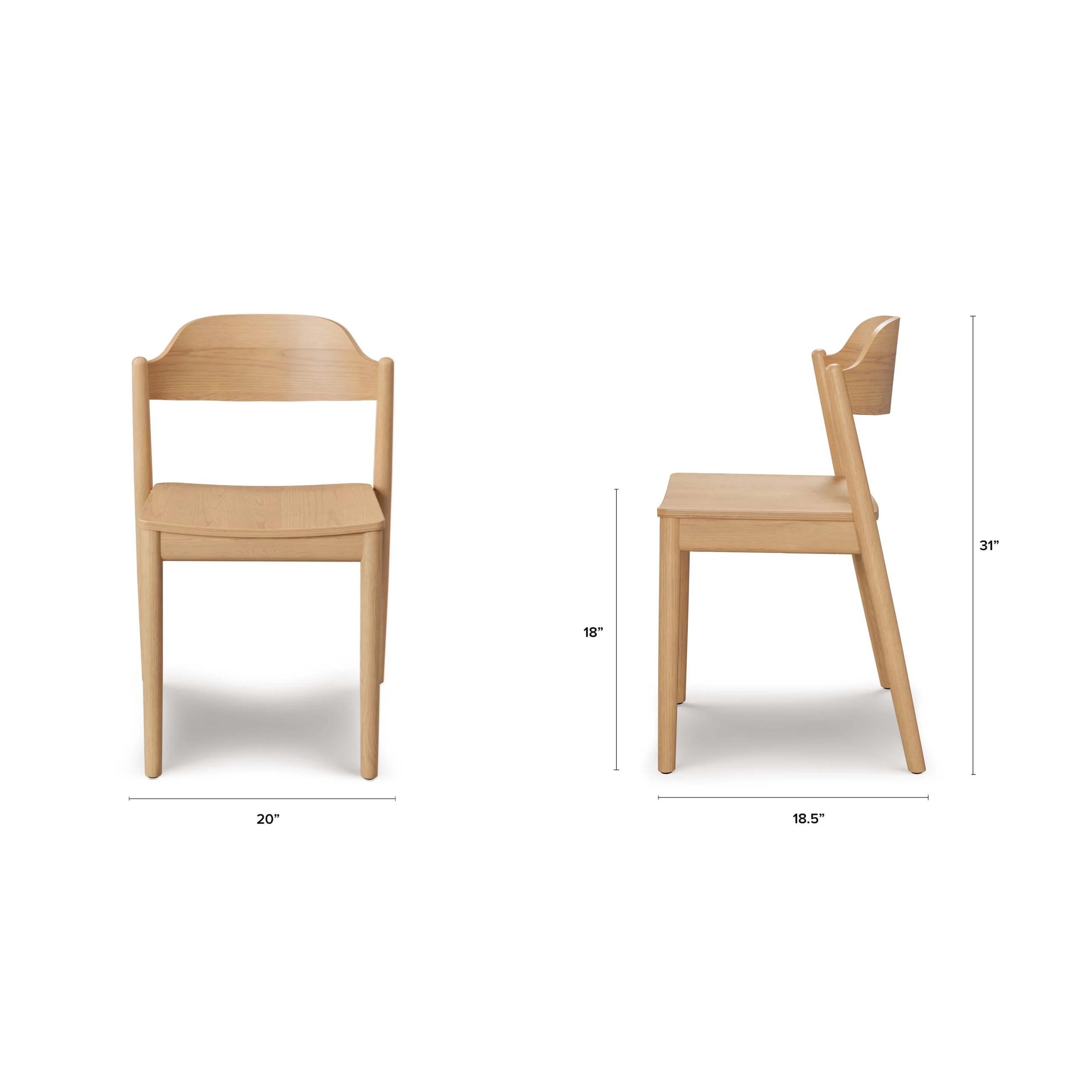 Sylvo Stackable Dining Chair - White Oak - Image 12
