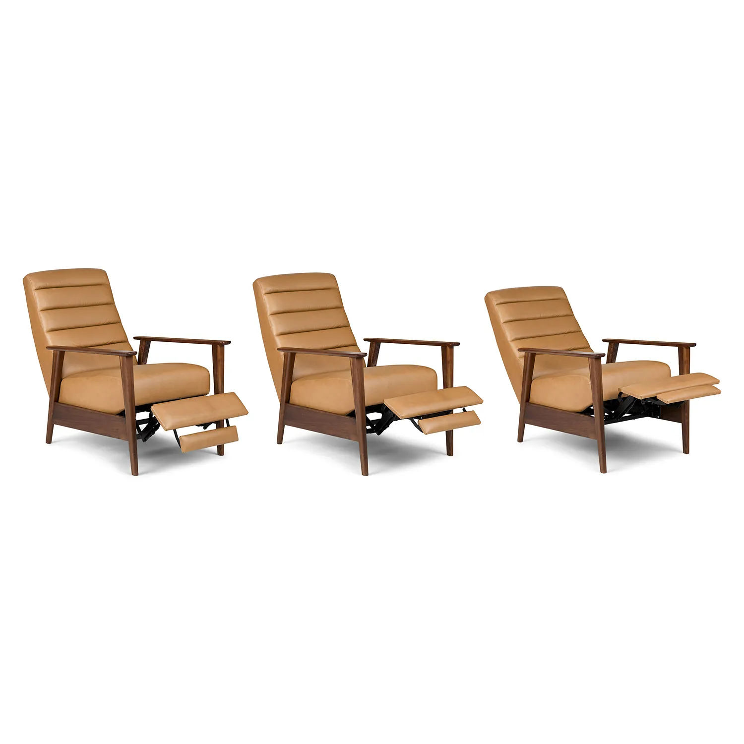 Ellow 28.5_ Leather Reclining Lounge Chair - Charme Tan - Image 5