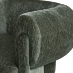 Everse 33.5_ Velvet Lounge Chair - Melange Green