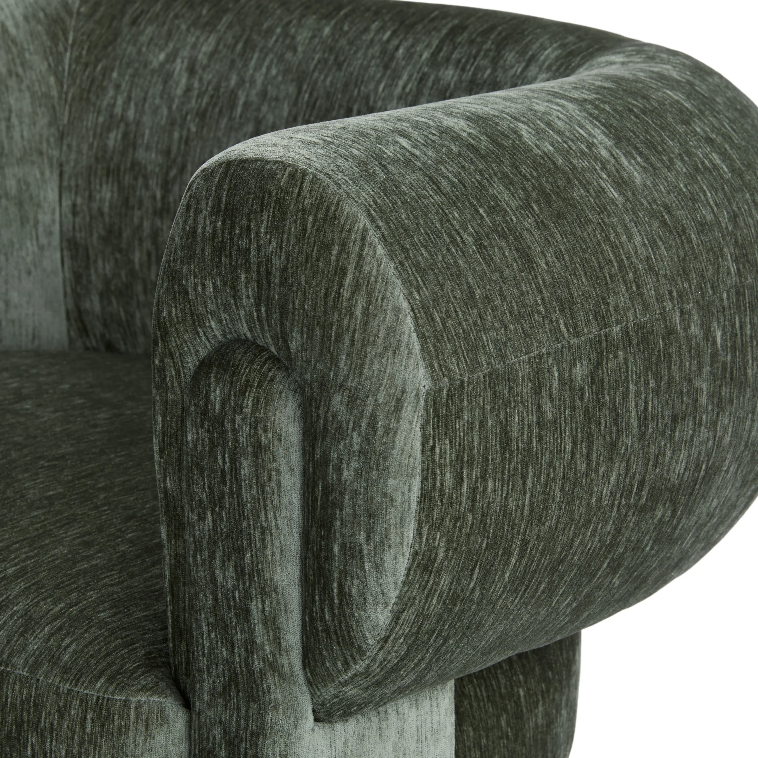 Everse 33.5_ Velvet Lounge Chair - Melange Green - Image 4