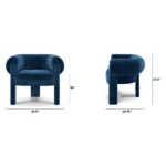 Everse 33.5_ Velvet Lounge Chair - Melange Twilight