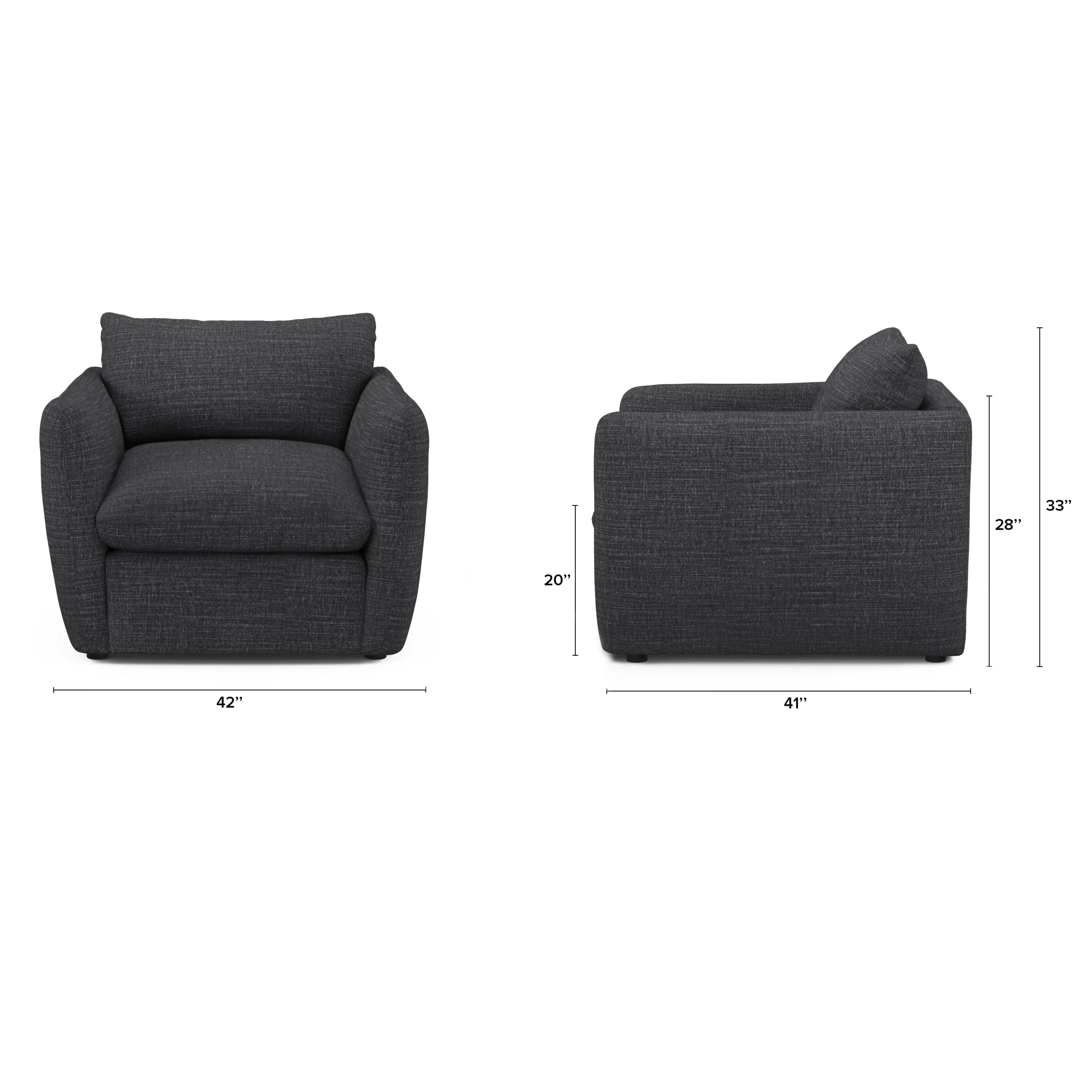 Leigh 42_ Lounge Chair - Napa Charcoal - Image 2