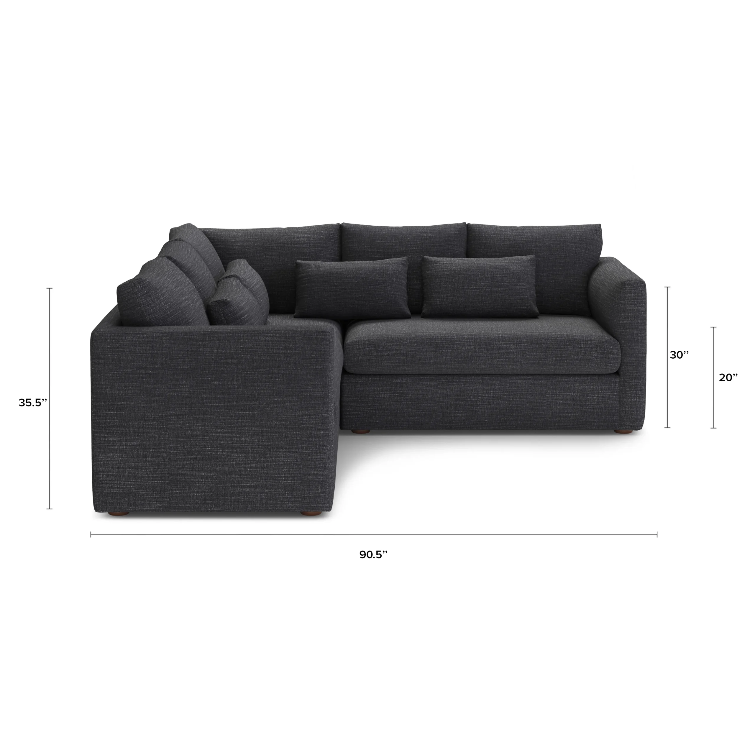 Marina 92_ Corner Sectional - Napa Charcoal - Image 12