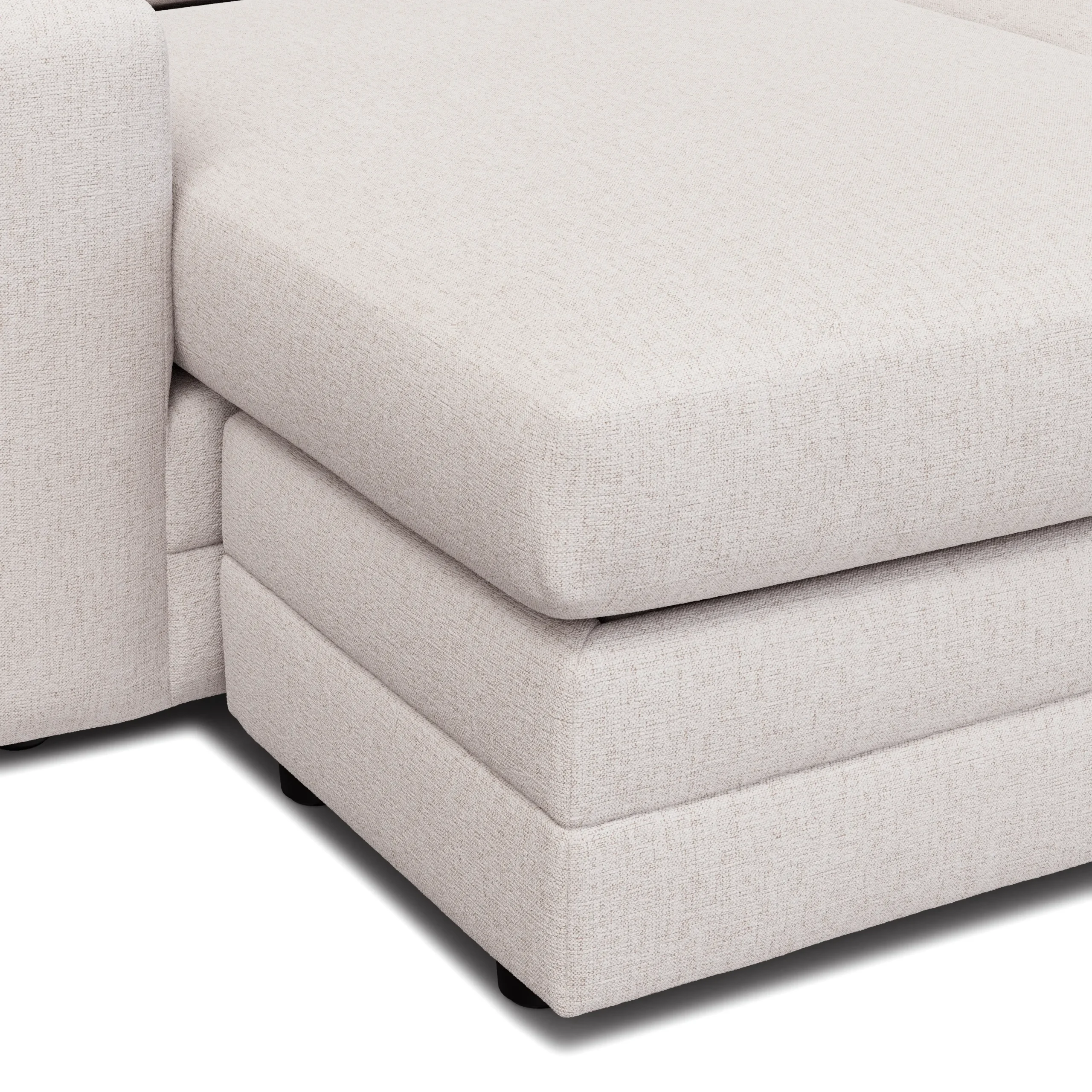 Riley 84_ Reversible Storage Sectional - Napa White - Image 12