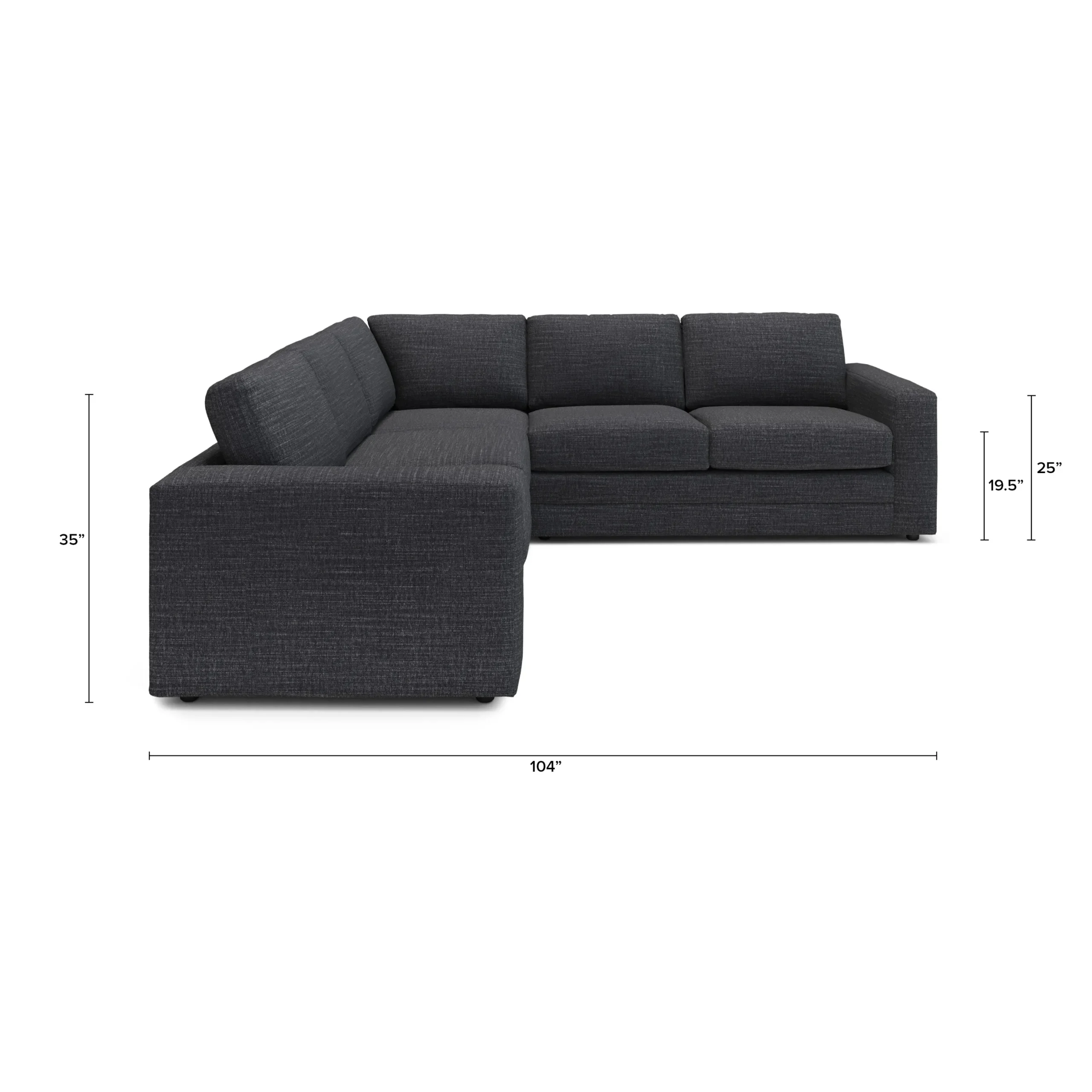 Riley 104_ Corner Sectional - Napa Charcoal - Image 12