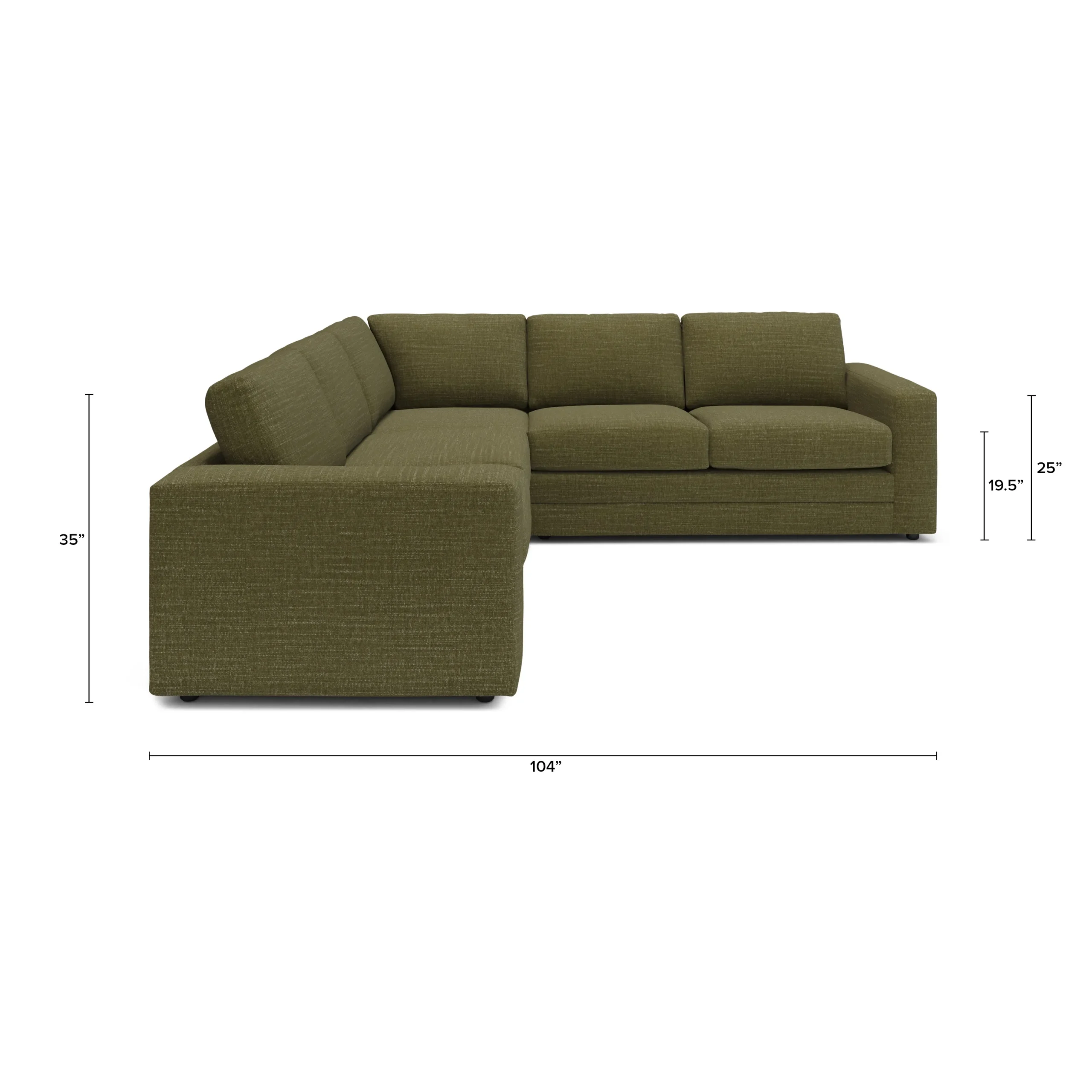 Riley 104_ Corner Sectional - Napa Moss - Image 12