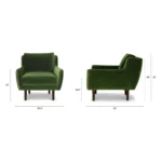 Matrix 30.5_ Velvet Lounge Chair - Grass Green
