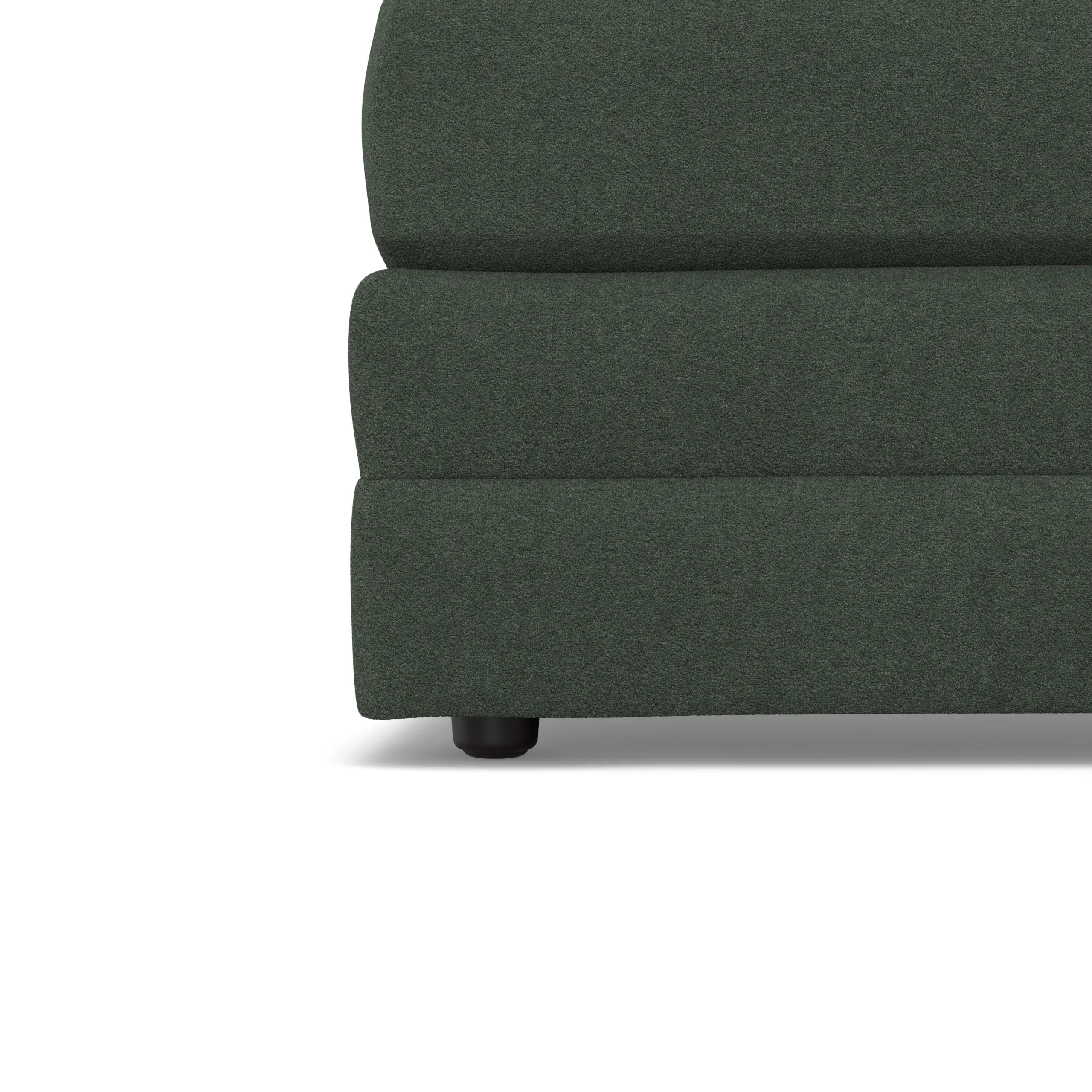 Riley 118.5_ Left Sectional - Green Wool Bouclé - Image 12