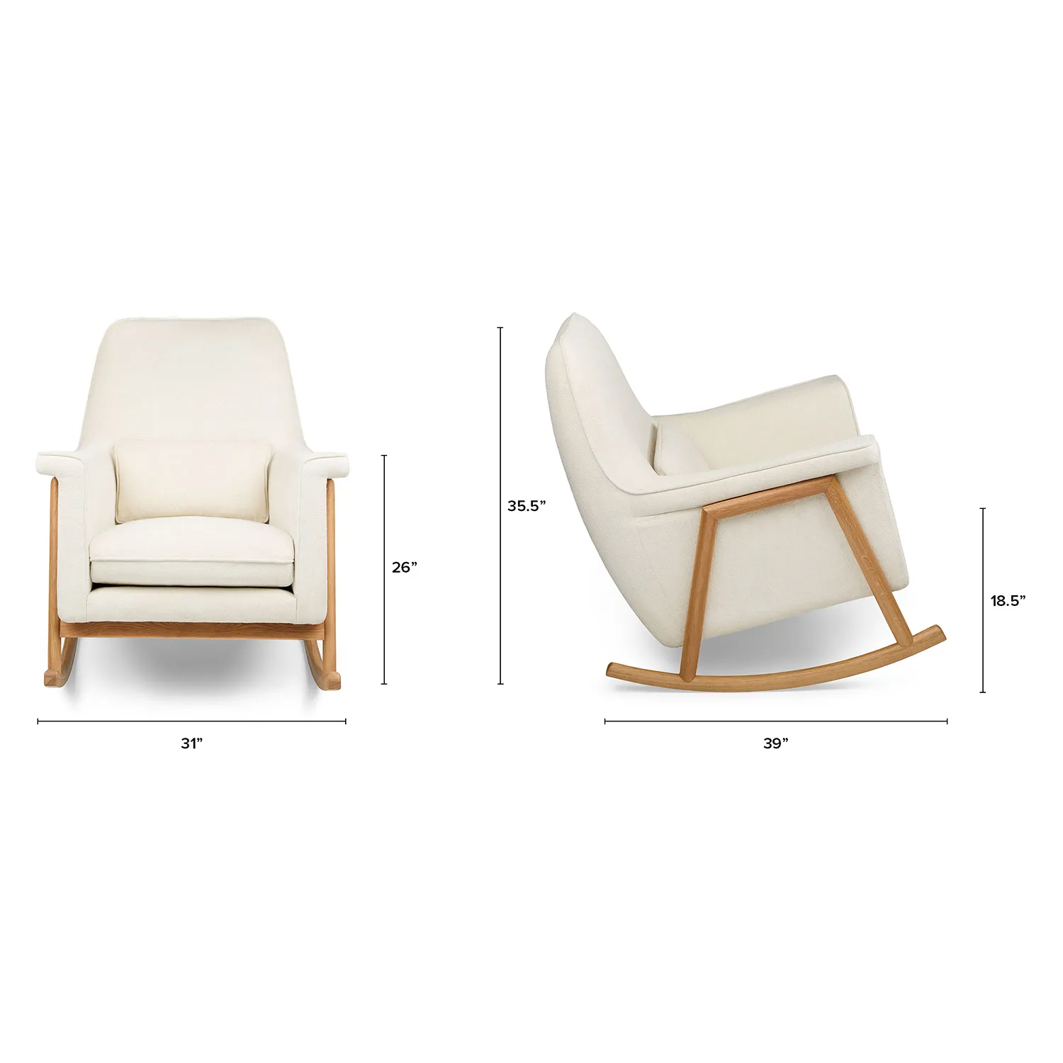 Munni 31_ Rocking Lounge Chair - Oleander White - Image 2