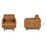 Nirvana 30_ Leather Lounge Chair - Dakota Tan
