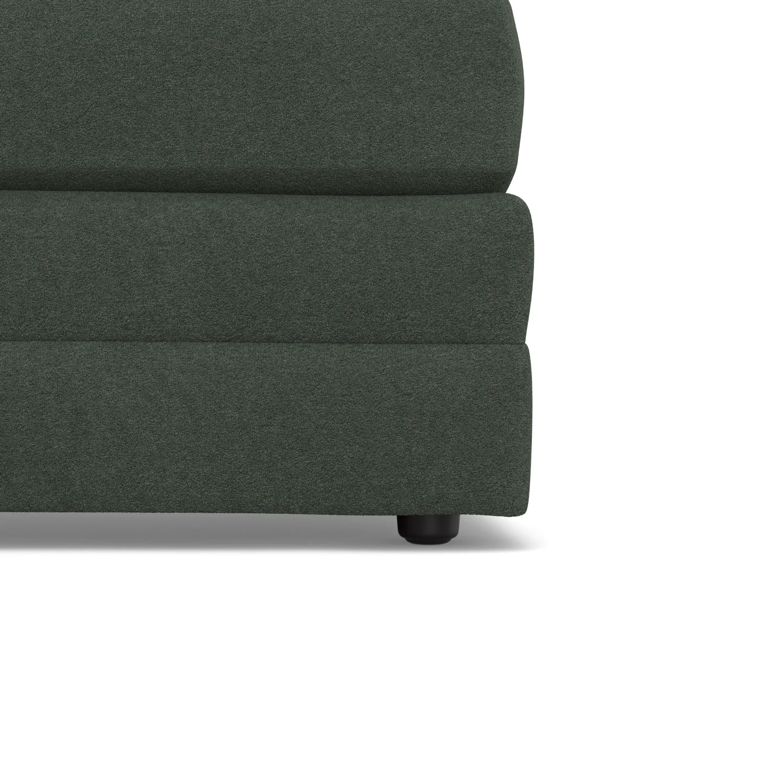 Riley 118.5_ Right Sectional - Green Wool Bouclé - Image 12