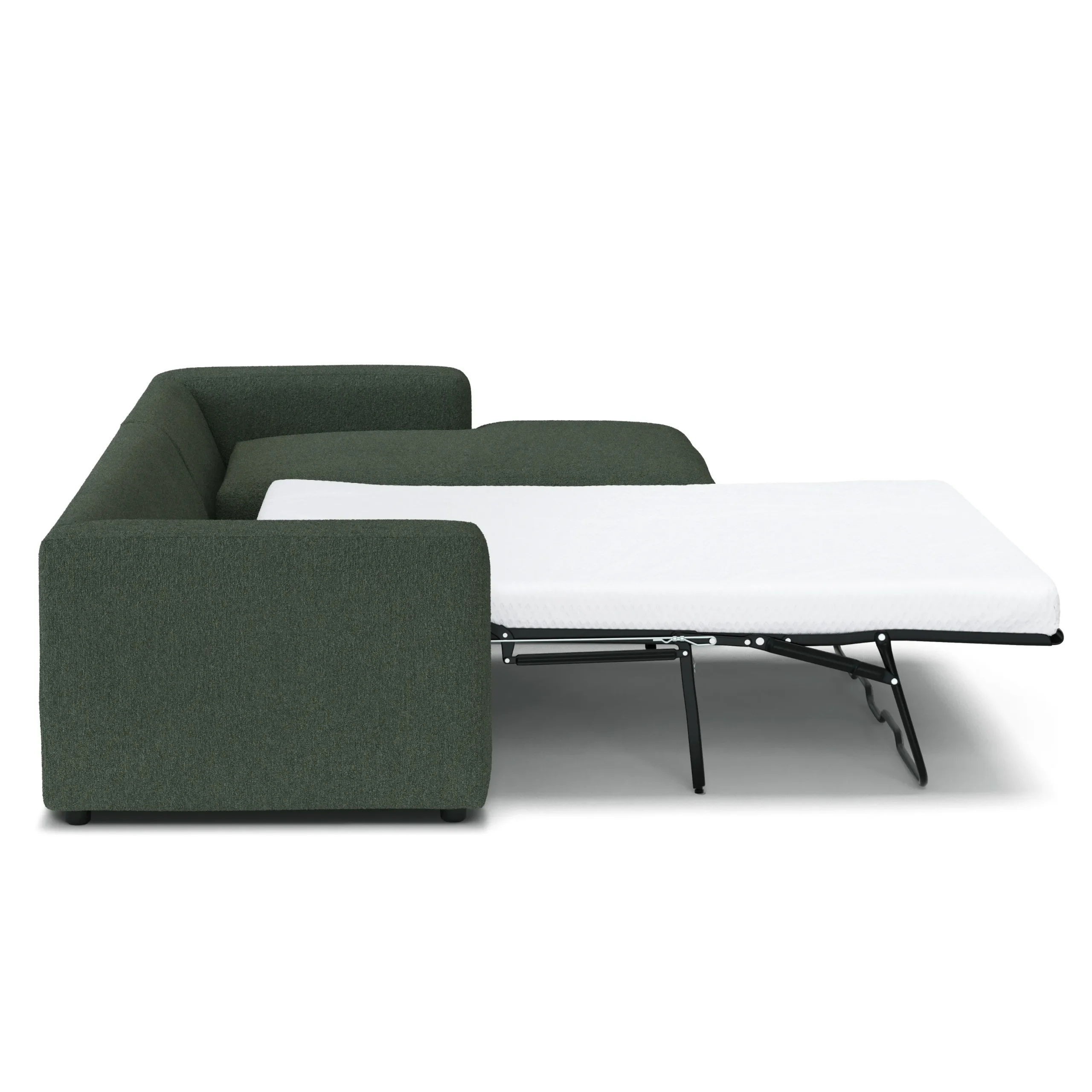 Riley 118_ Right Storage Sleeper Sectional - Green Wool Bouclé - Image 9