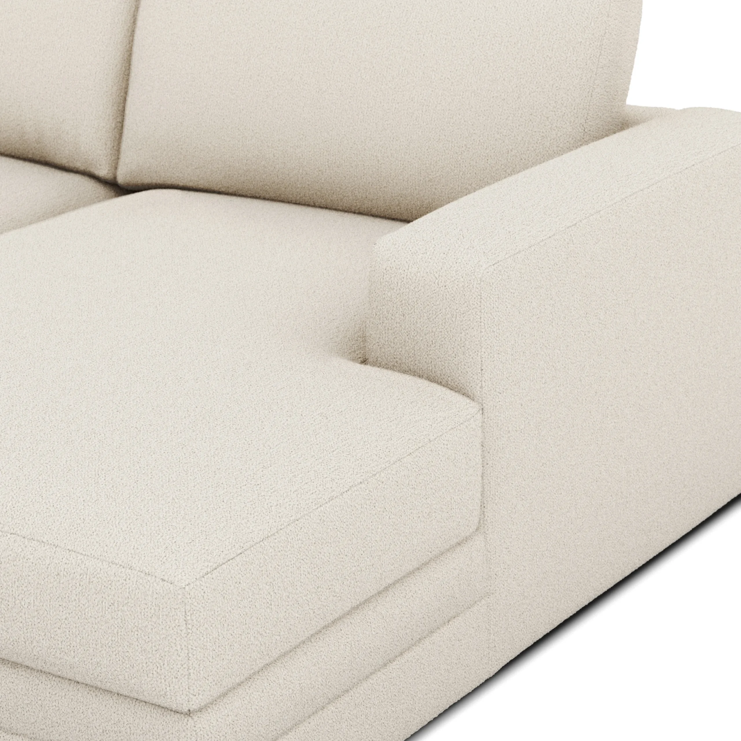 Riley 118_ Right Storage Sleeper Sectional - Ivory Wool Bouclé - Image 10