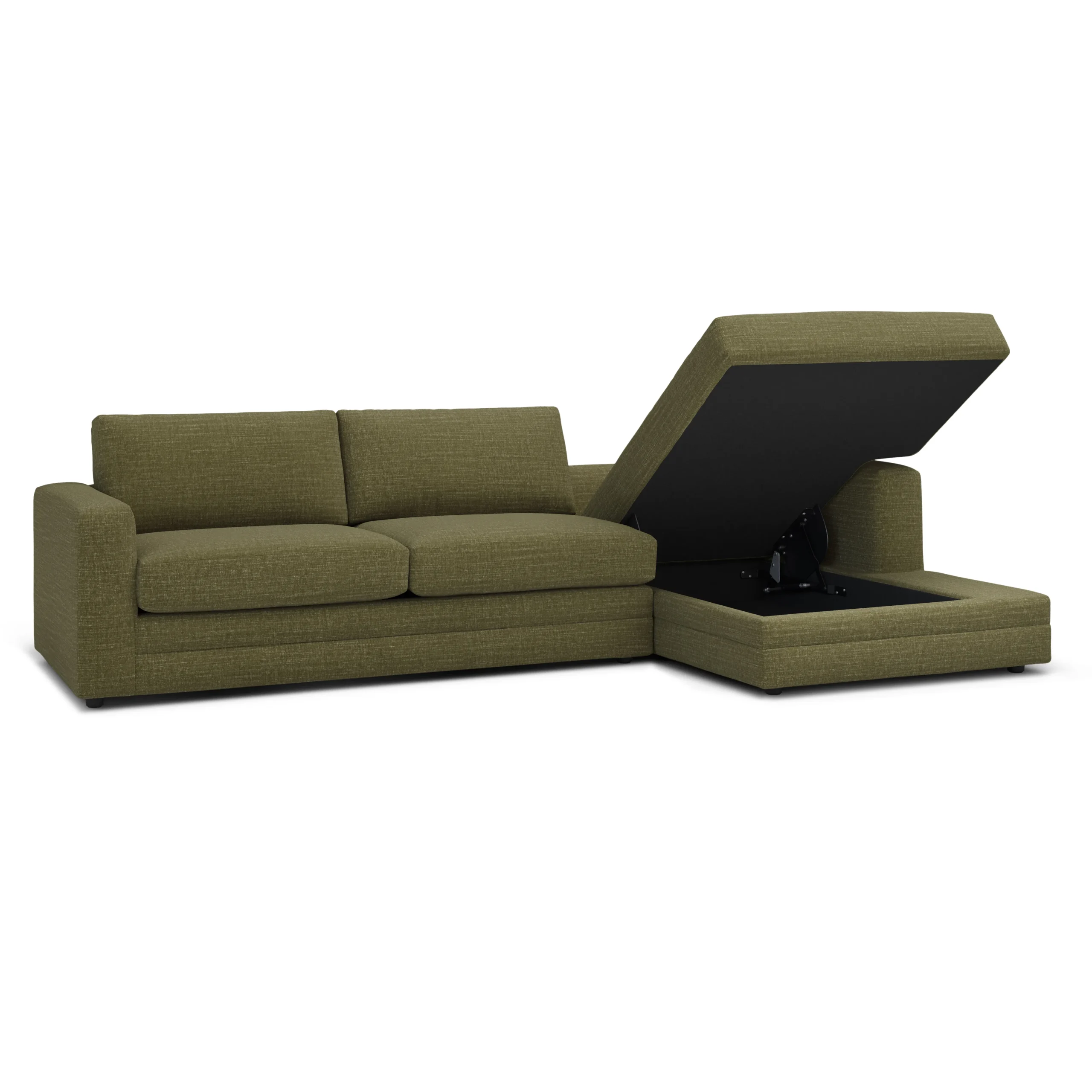 Riley 118_ Right Storage Sleeper Sectional - Napa Moss - Image 9