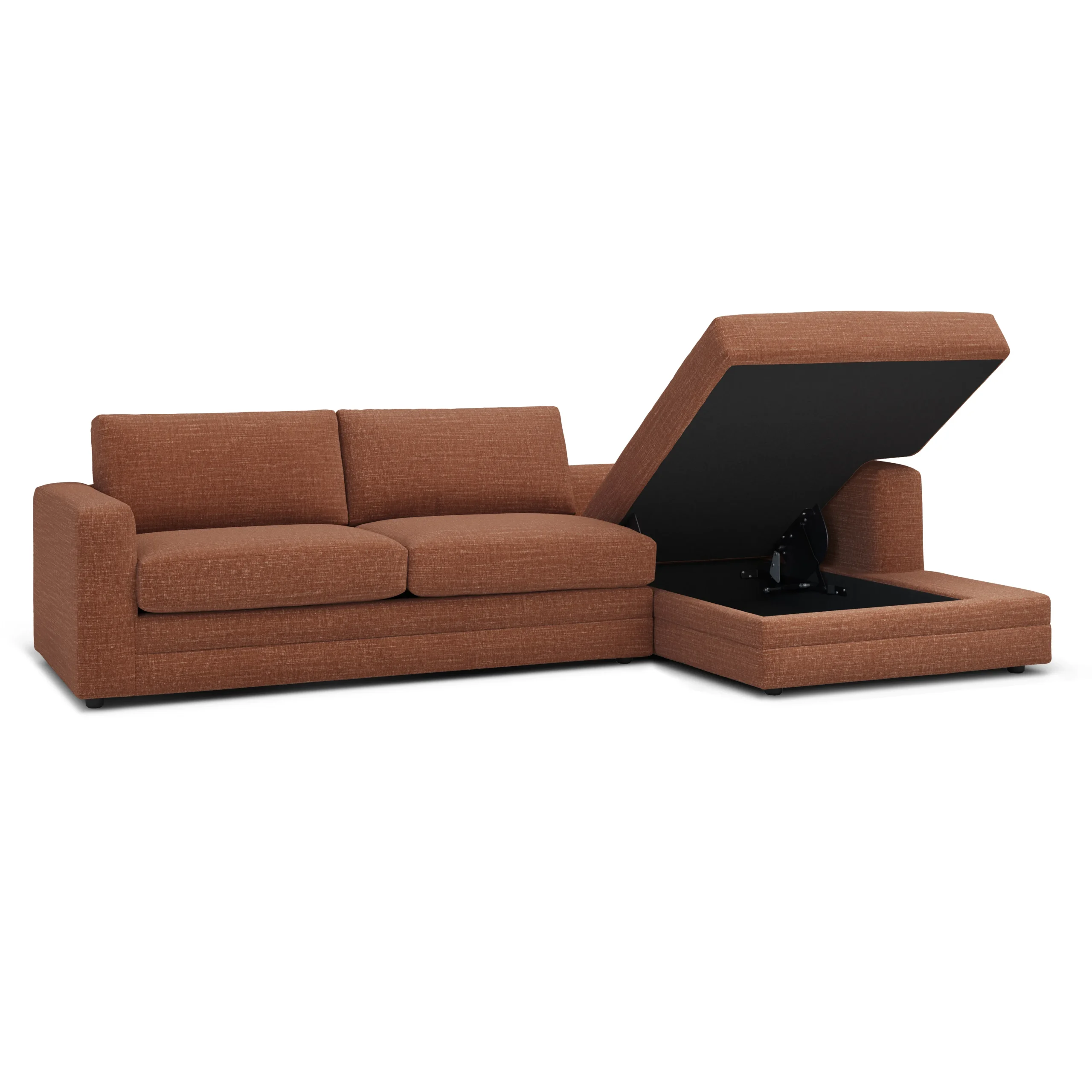 Riley 118_ Right Storage Sleeper Sectional - Napa Rust - Image 9