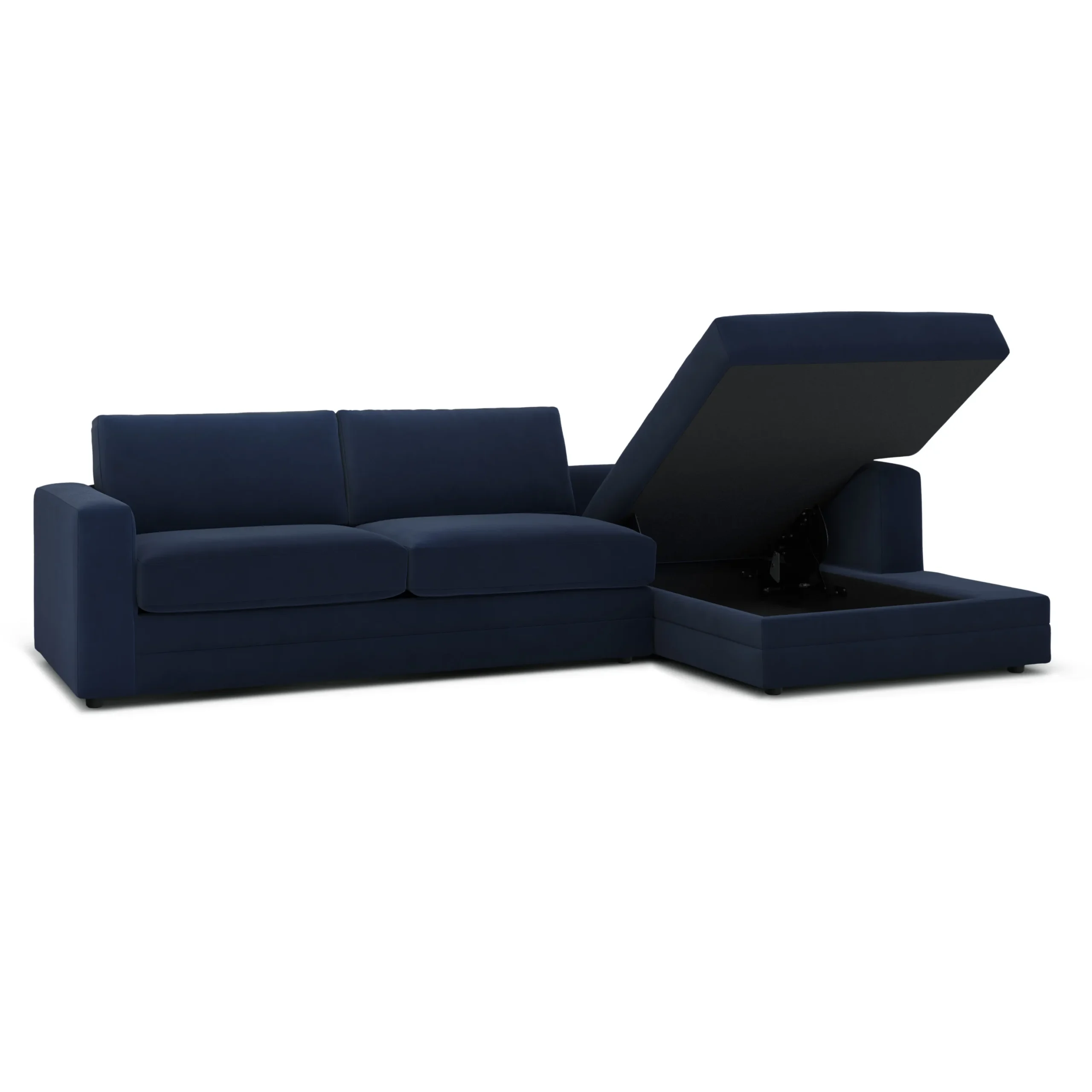 Riley 118_ Velvet Right Storage Sleeper Sectional - Hale Ink - Image 9