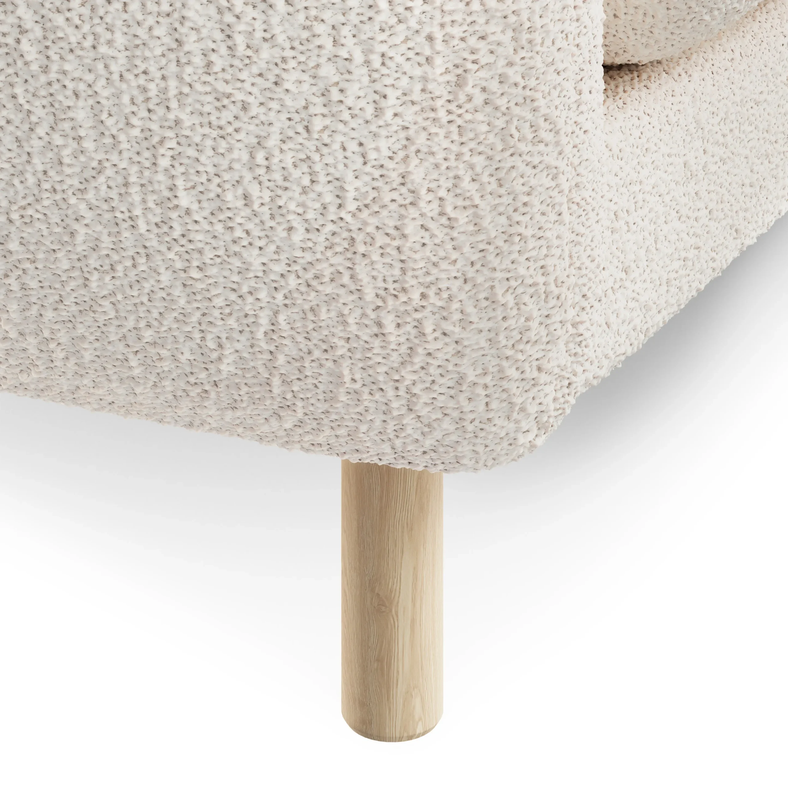 Sanders 85.5_ Reversible Sectional - Ivory Wool Bouclé - Image 12