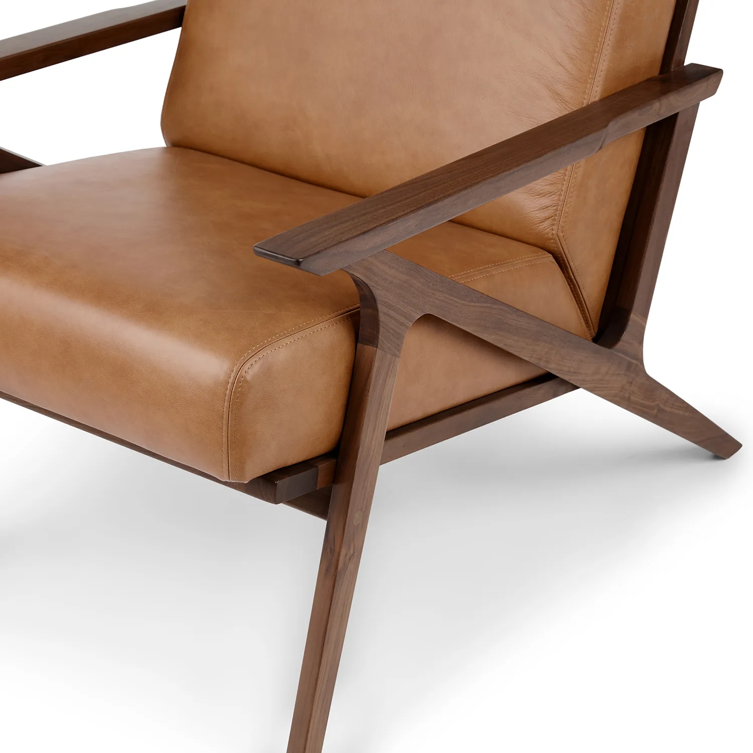 Otio 26_ Leather Lounge Chair - Walnut and Toscana Tan - Image 10
