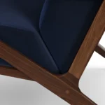Otio 26_ Velvet Lounge Chair - Walnut and Hale Ink