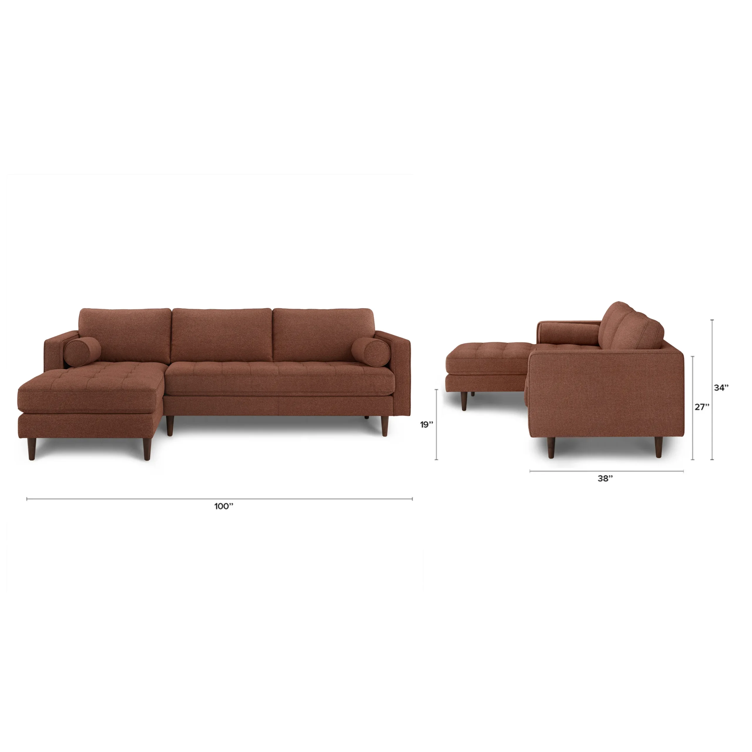 Sven 100_ Tufted Left Sectional - Ratine Oxide - Image 12