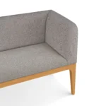 Right Corner Banquette - Natural Oak and Hestia Gray