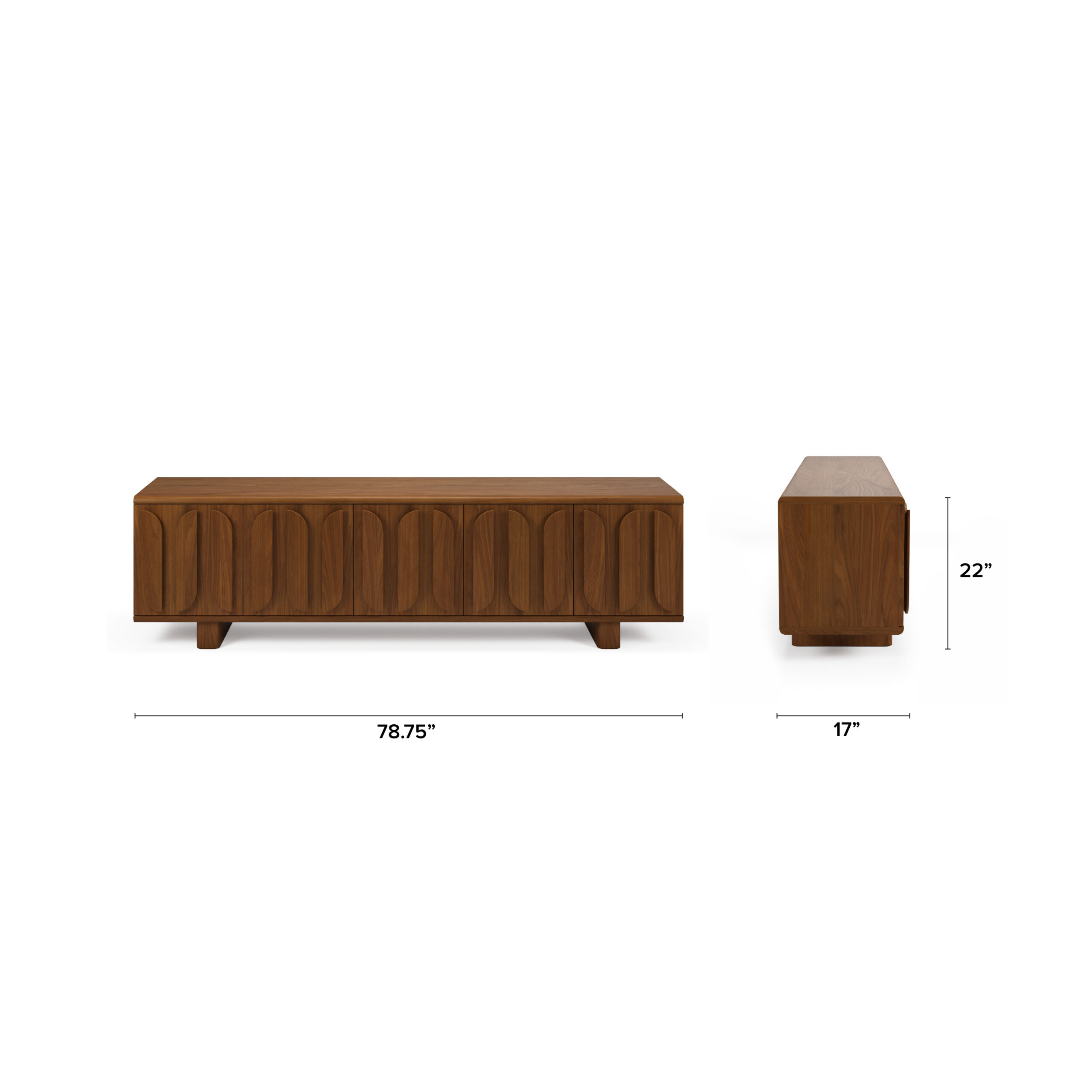 Ansel 79_ Media Unit - Walnut - Image 3