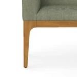 Left Corner Banquette - Smoked Oak and Welsh Green