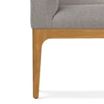 Left Corner Banquette - Smoked Oak and Hestia Gray