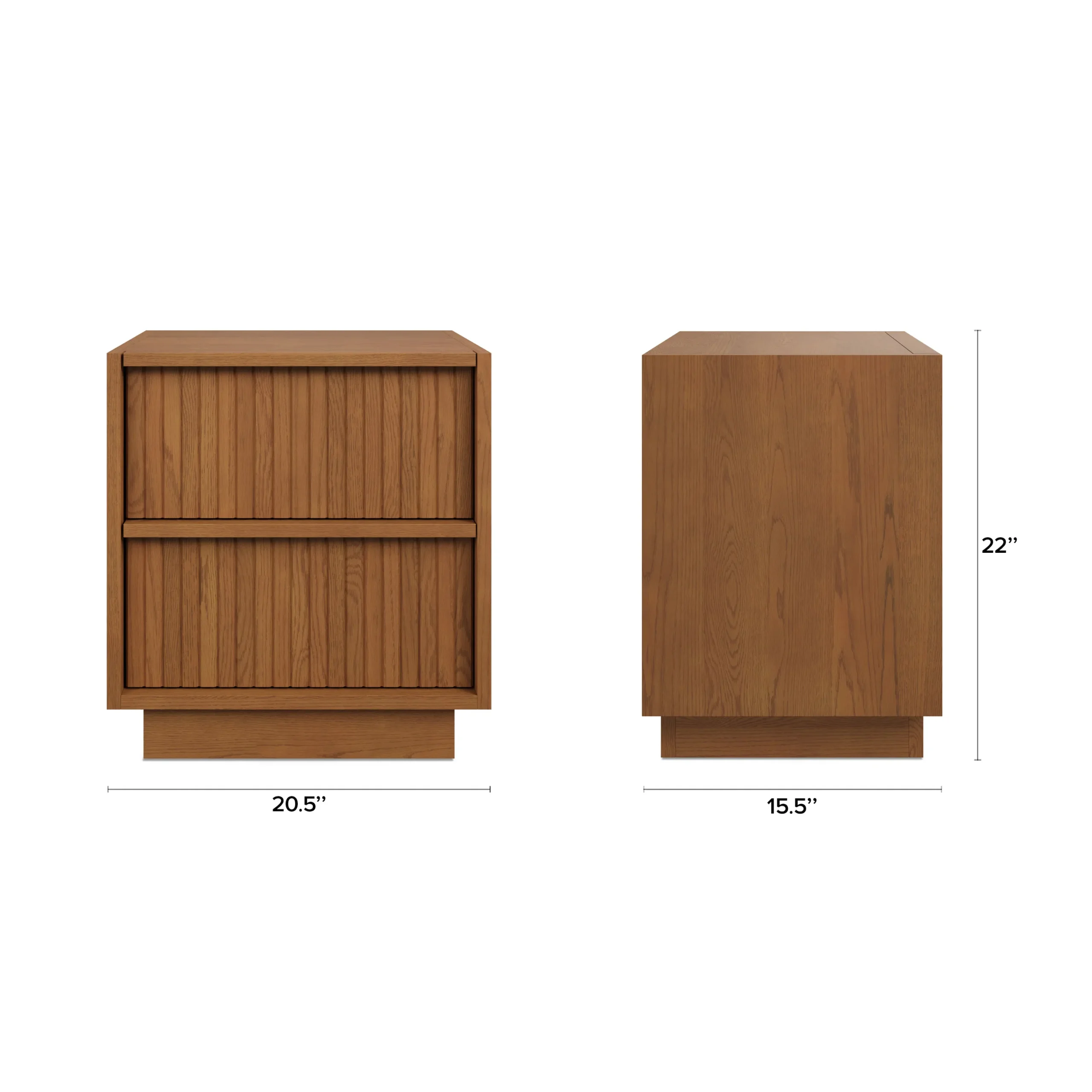 Kouva 2-Drawer Nightstand - Smoked Oak - Image 13