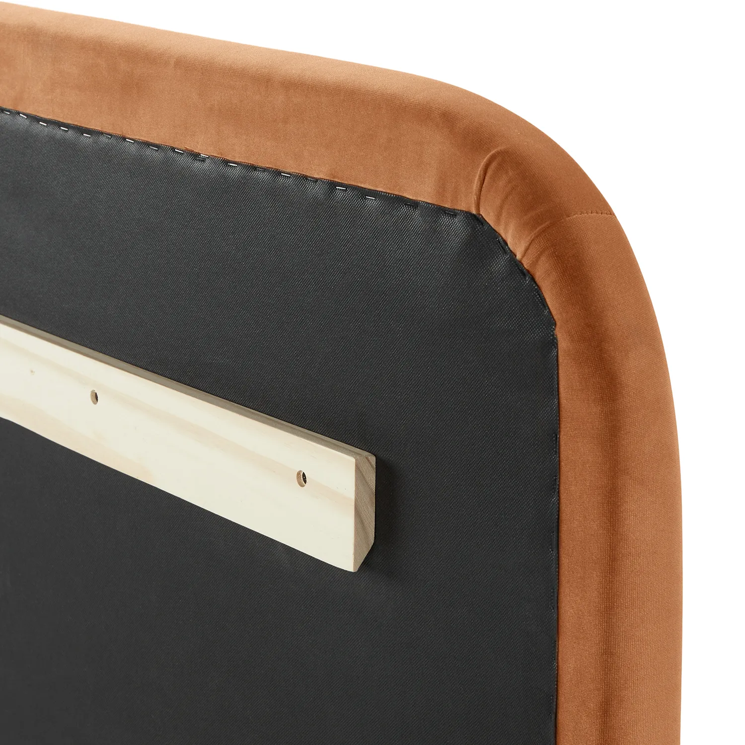 Rolph Queen Velvet Headboard - Plush Pacific Rust - Image 13
