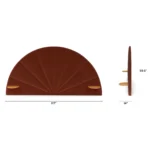 Almelo King Velvet Headboard - Hale Rust