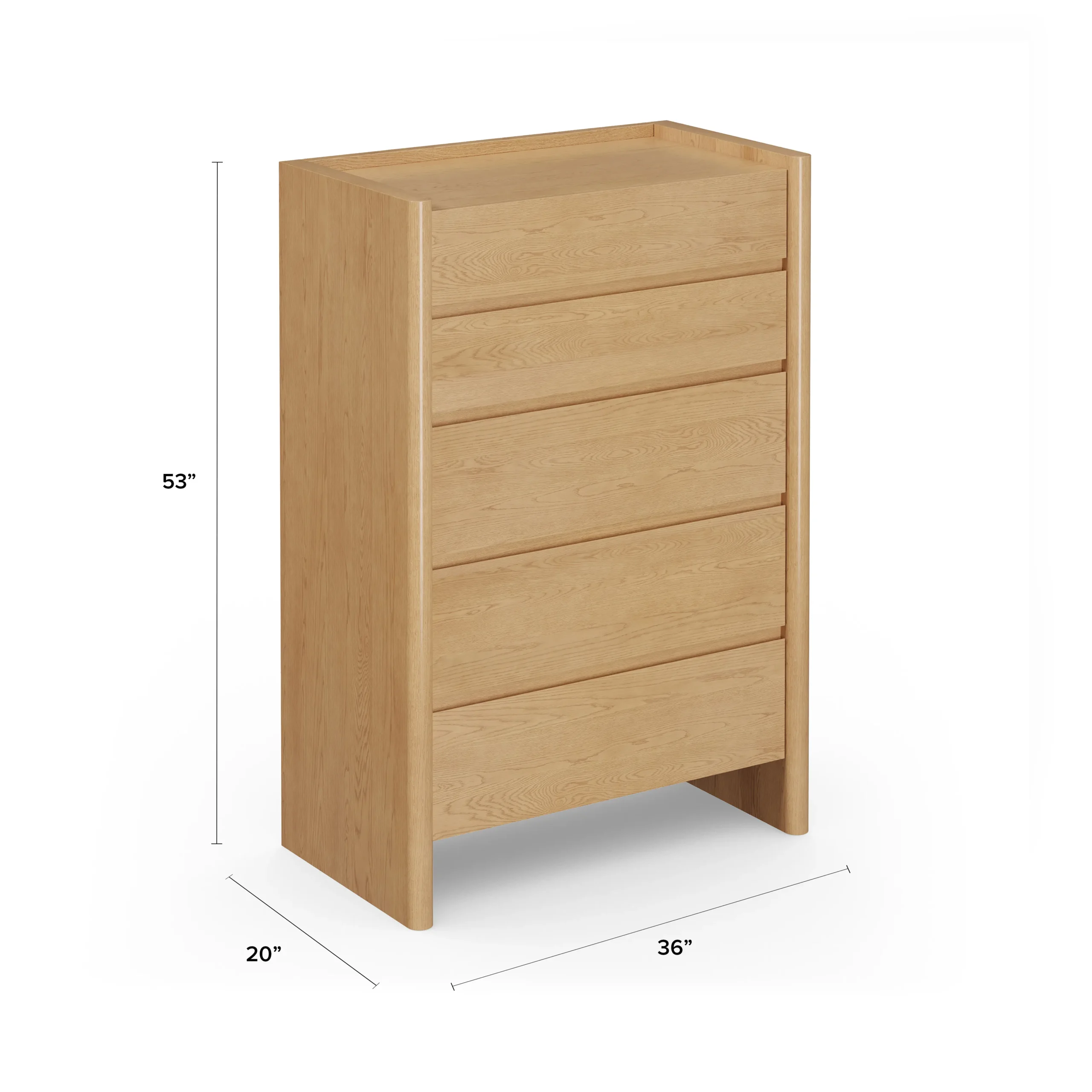 Torme 5-Drawer Chest - White Oak - Image 13