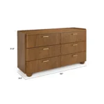 Miila 6-Drawer Double Dresser - Smoked Oak