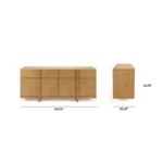 Ayra 6-Drawer Double Dresser - Natural Oak