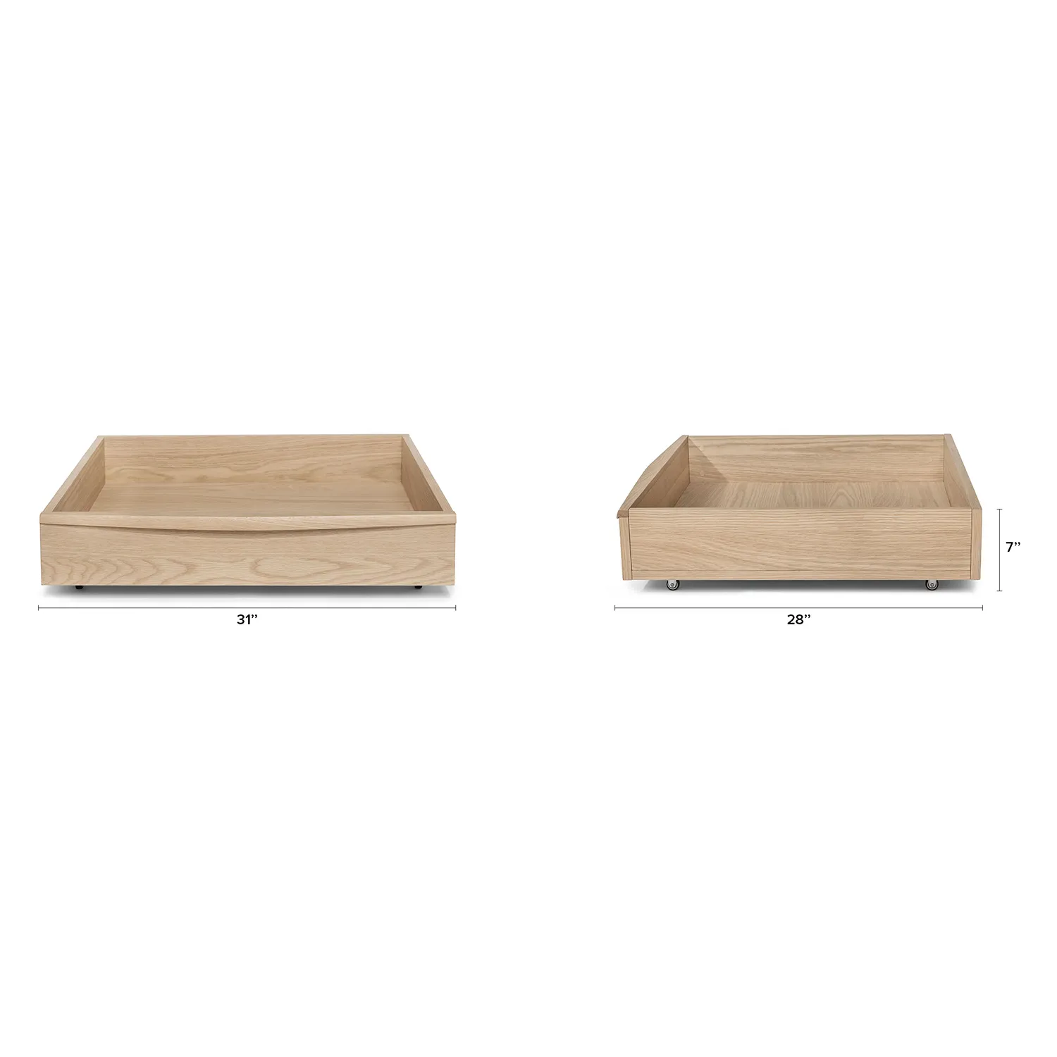 Lenia Underbed Storage Drawer Set - White Oak - Image 13