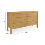 Cassie 6-Drawer Double Dresser - Natural Oak
