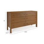 Cassie 6-Drawer Double Dresser - Smoked Oak