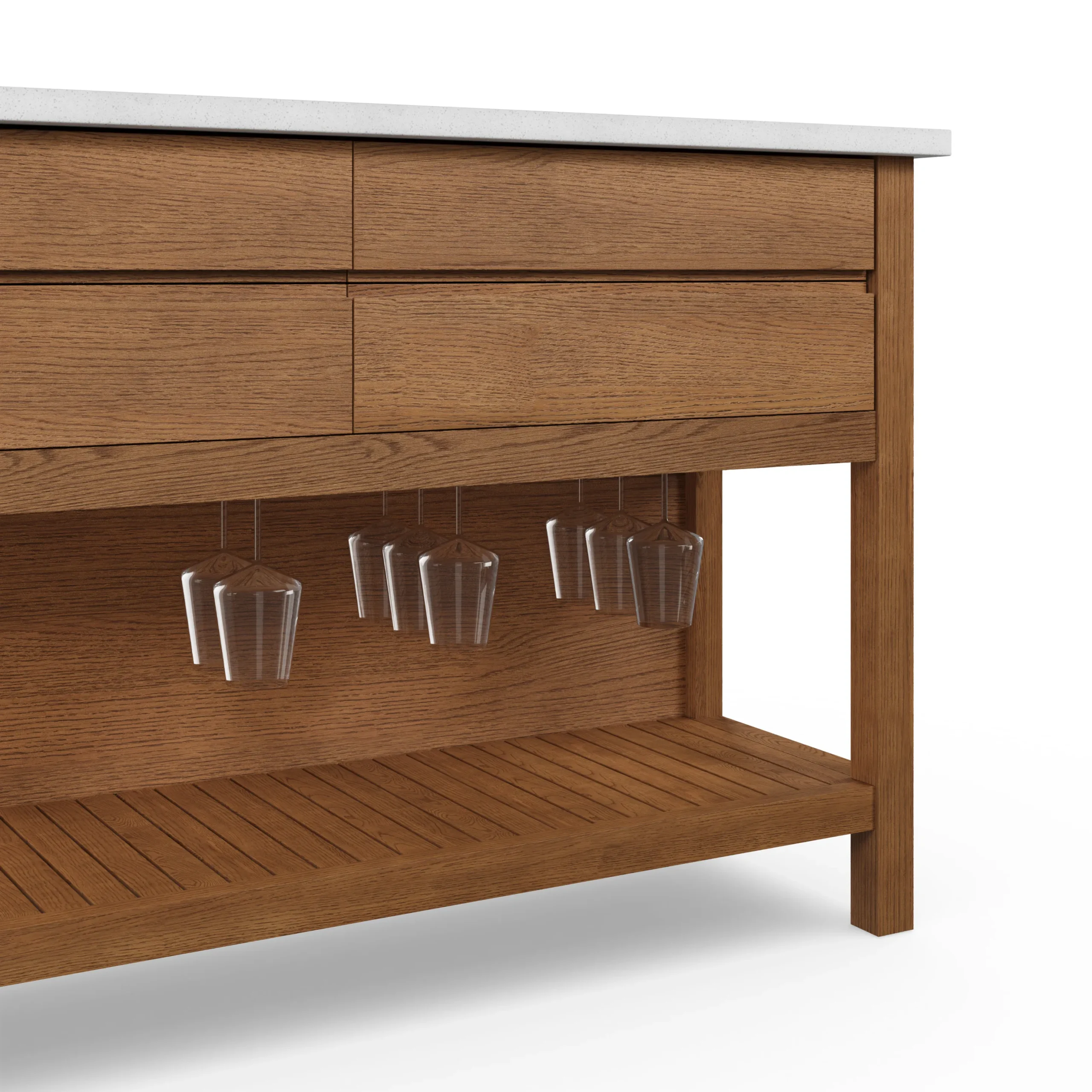 Kitchen Island - Smoked Oak - Image 2