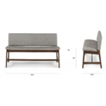 Nosh 51.5_ Bench - Walnut and Quarry Gray