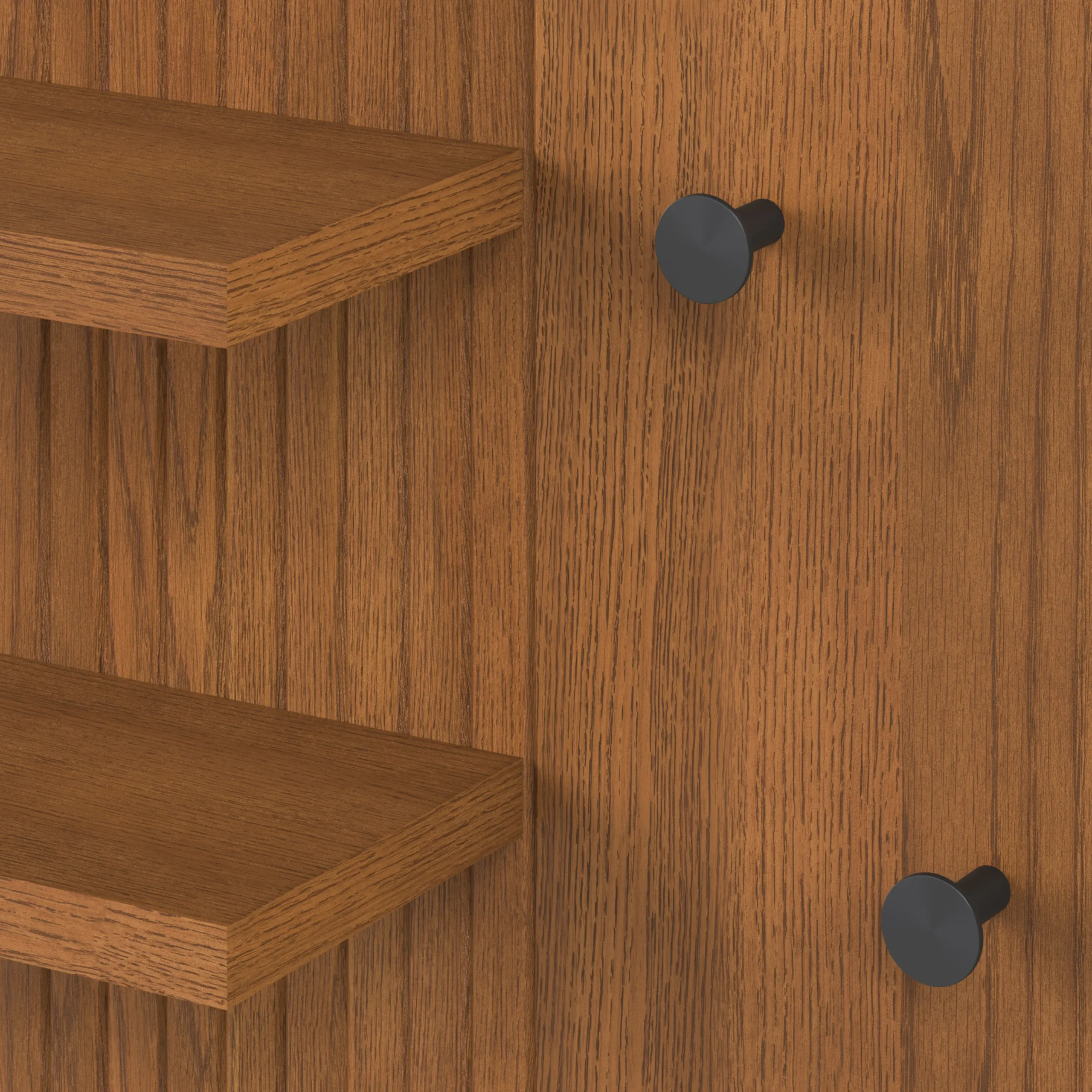 Kouva 47_ Bench and Wall Panel Storage Set - Smoked Oak and Algonquin Green - Image 13