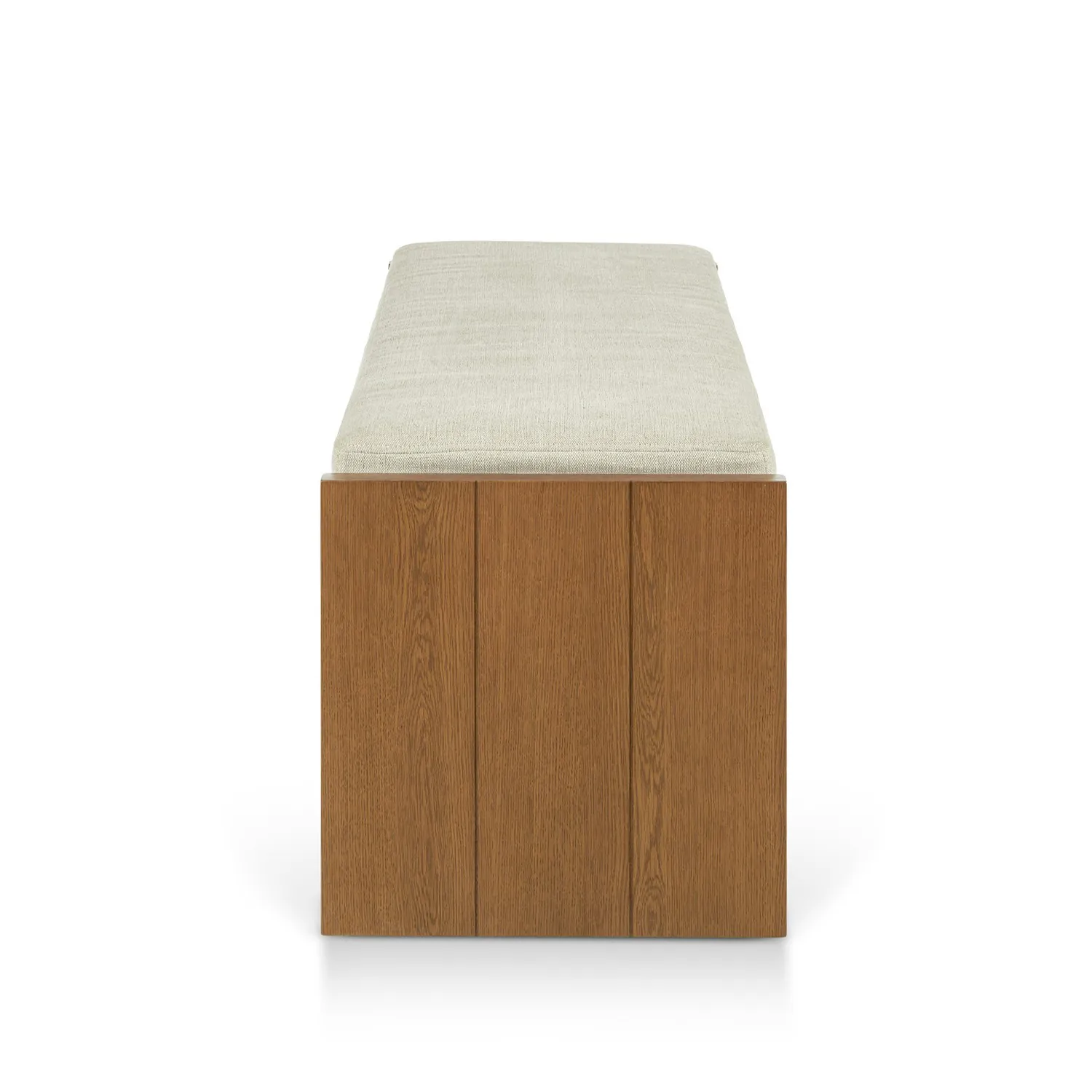 Cassie 56_ Bench - Smoked Oak and Taupe Chenille - Image 14
