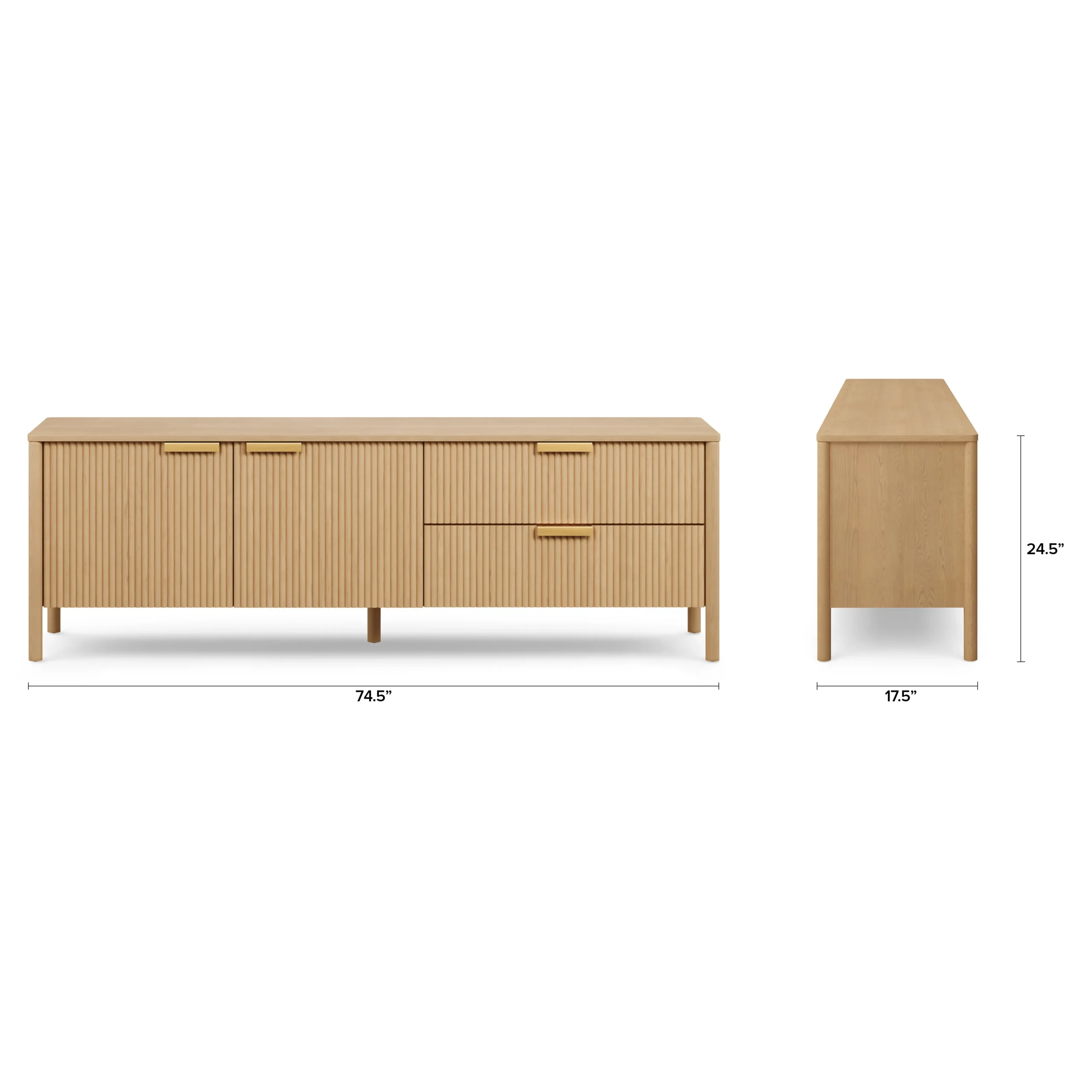 Liv 74.5_ Media Unit - White Oak - Image 7