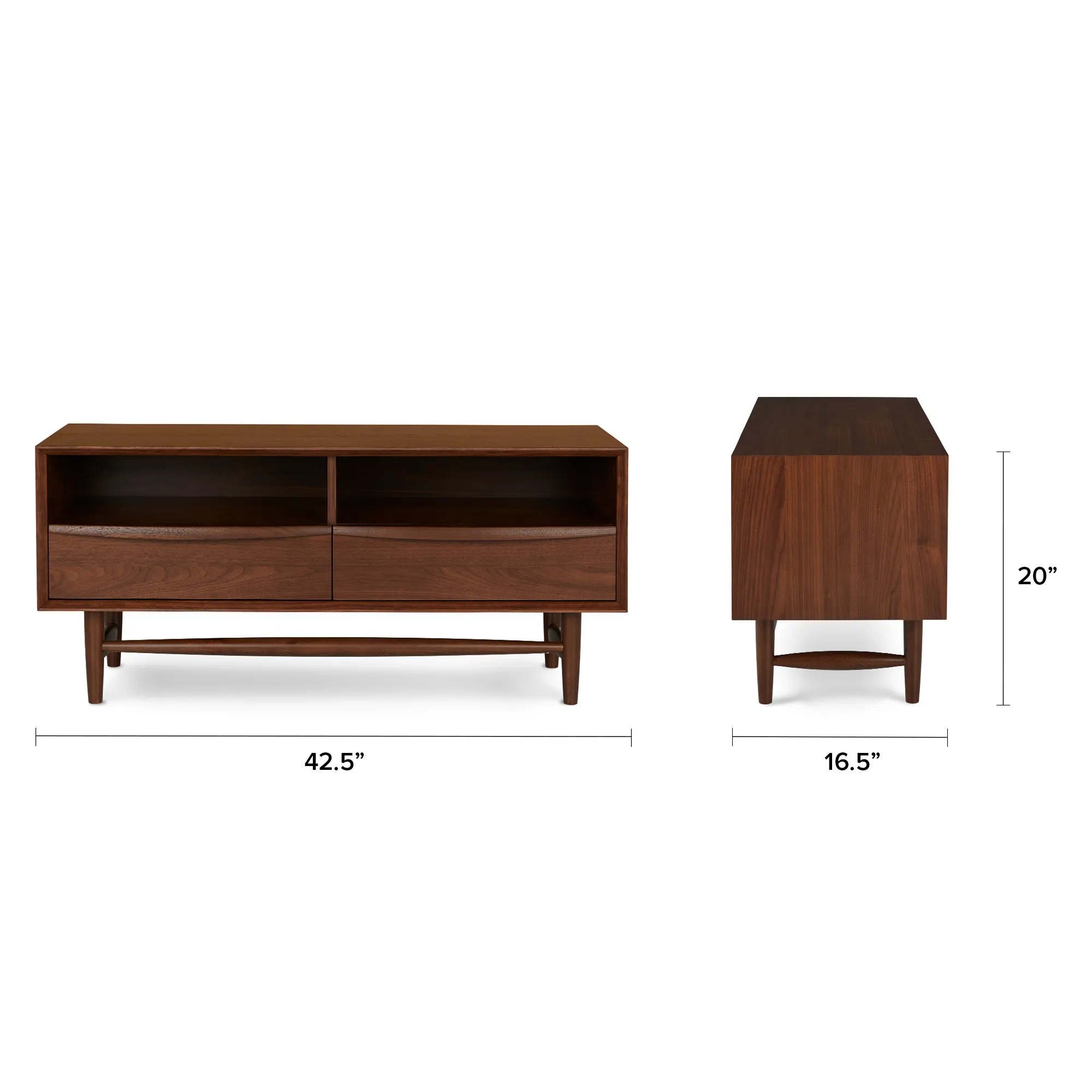 Lenia 42_ Low Media Unit - Walnut - Image 5